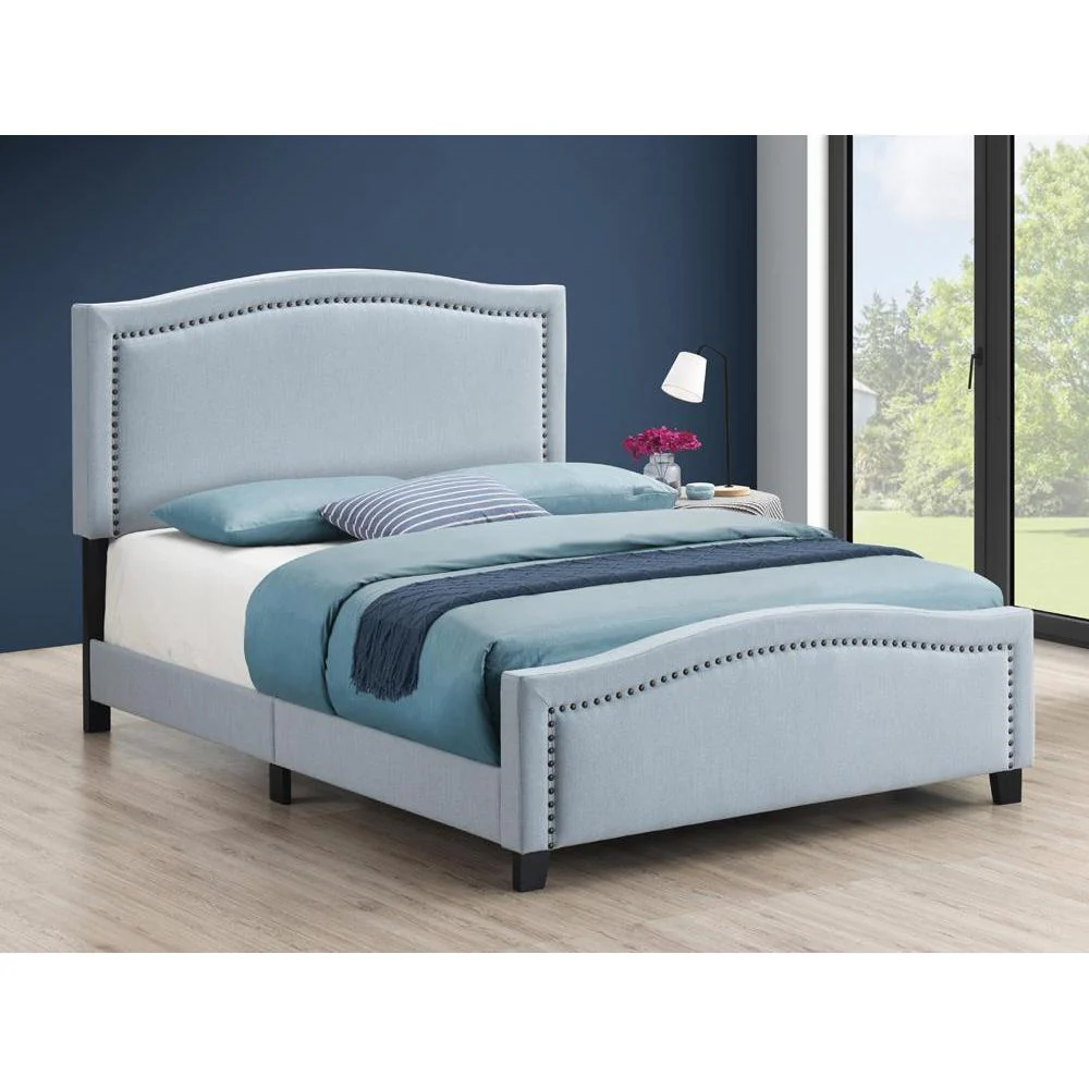 Hamden - Upholstered Bed - Queen Bed - Light Blue