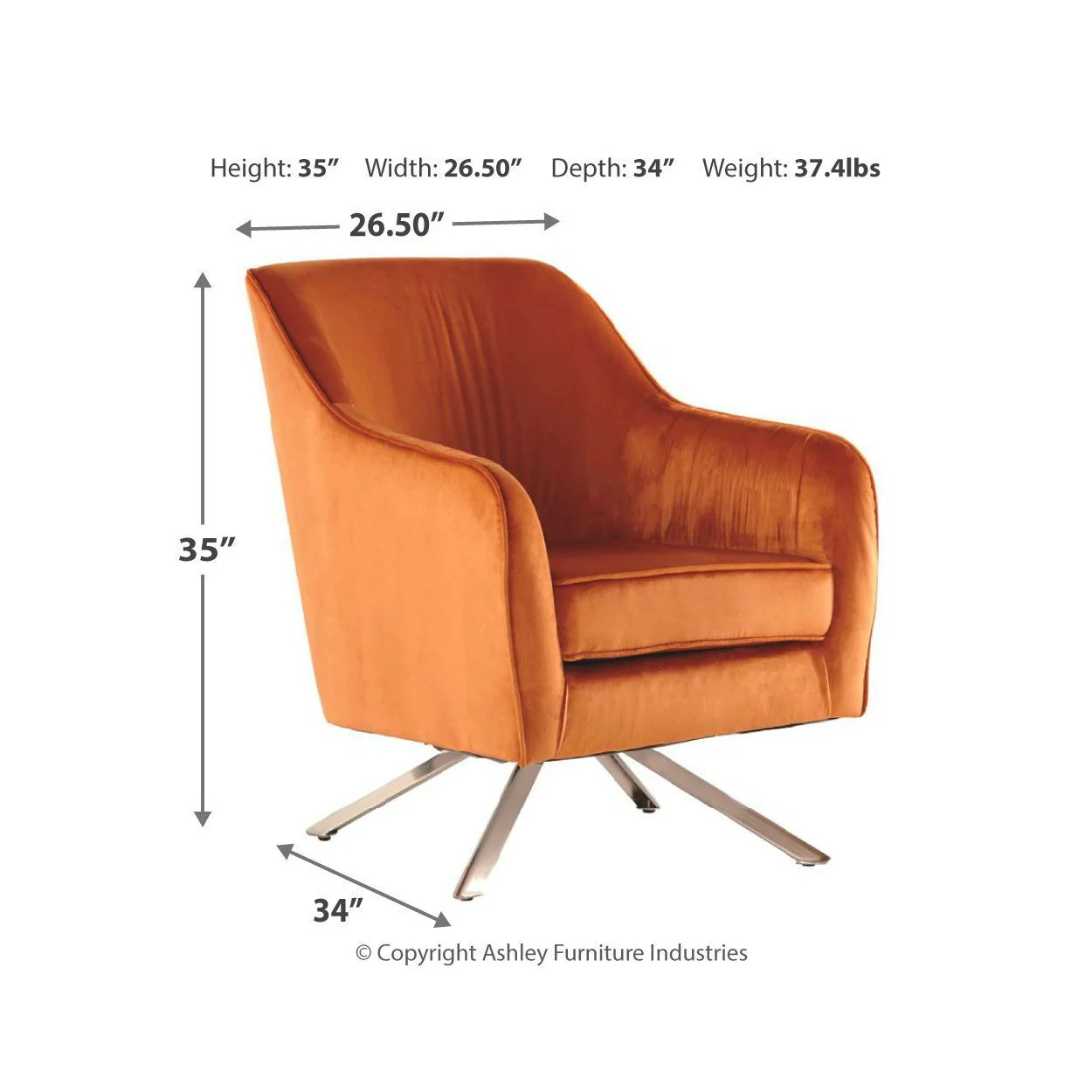 Hangar - Rust - Accent Chair - Image 4