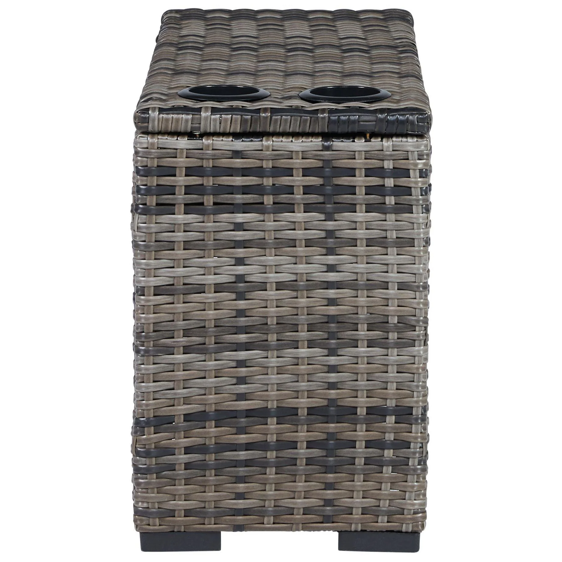 Harbor Court - Gray - Console With Drink Holders - Image 3