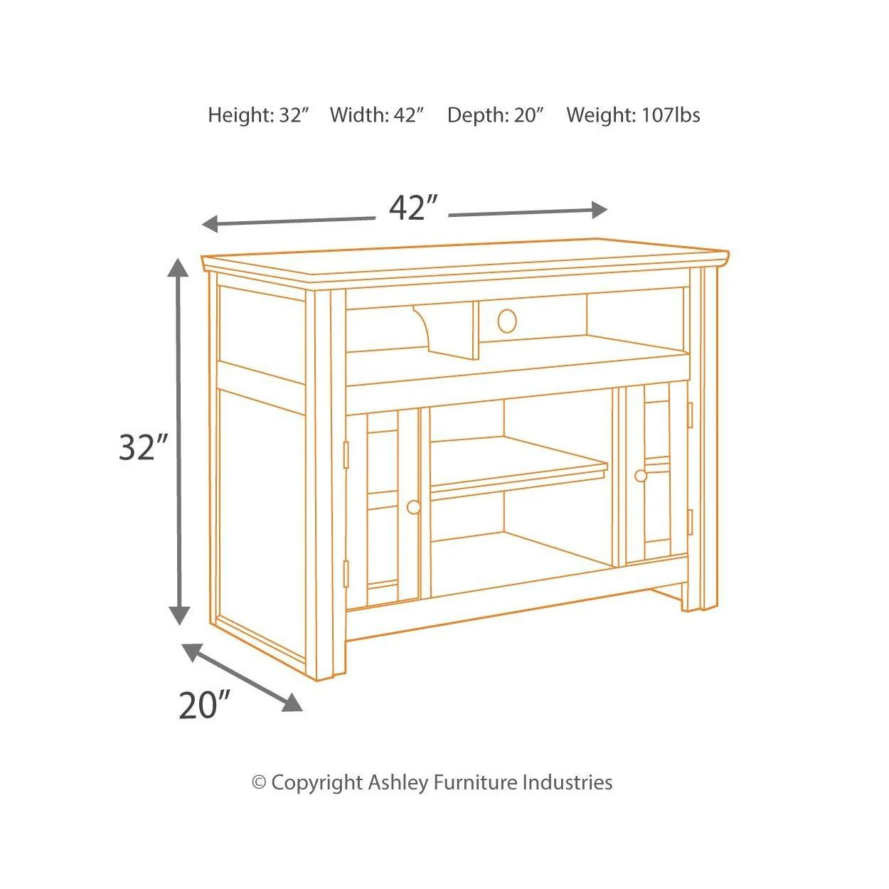 Harpan - Reddish Brown - Tv Stand - Image 4
