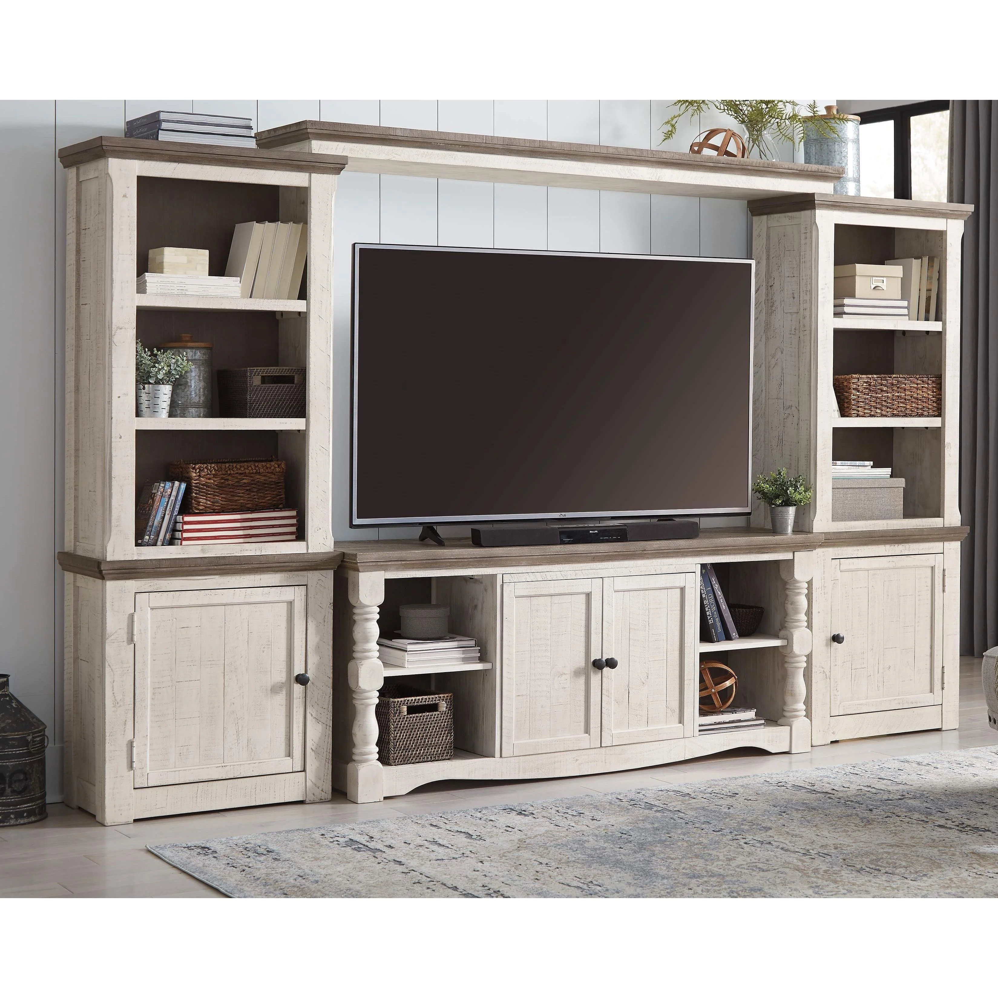 Havalance - Two-tone - 4 Pc. - Entertainment Center - 67" Tv Stand