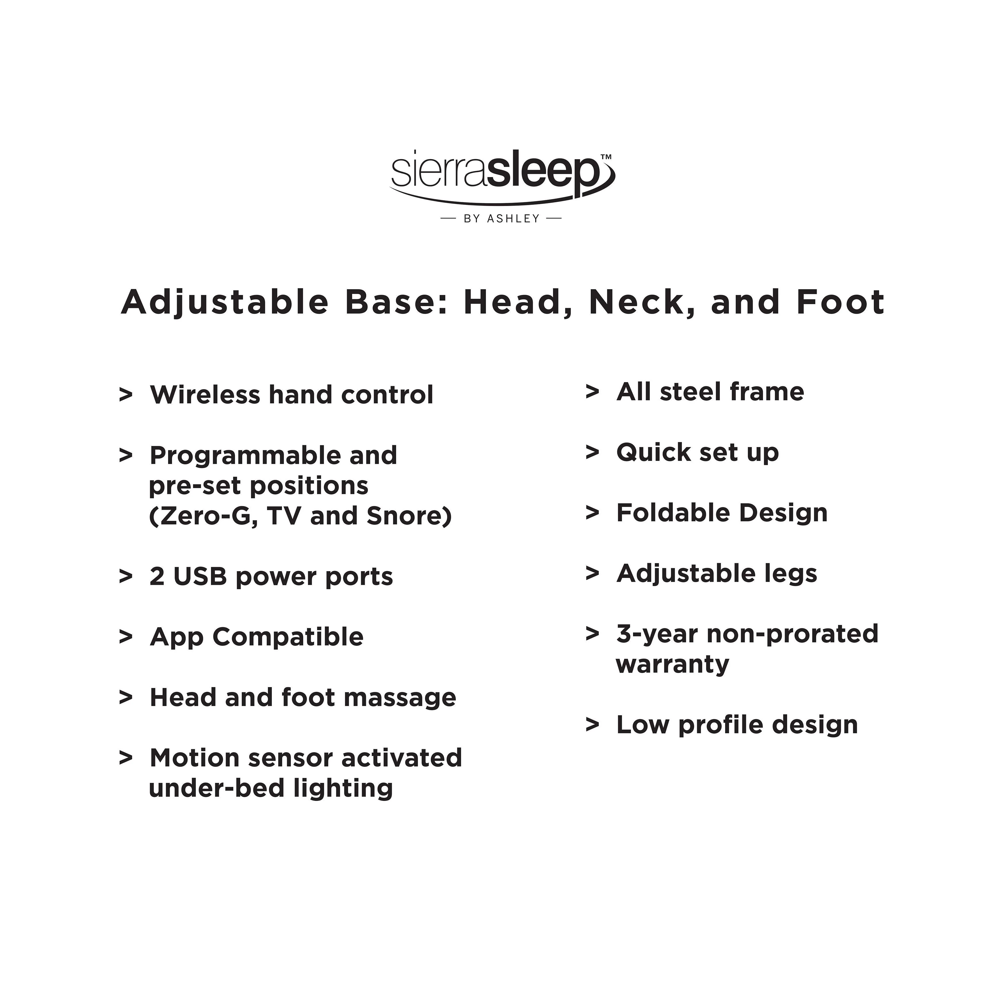 Head-foot - Black - Cal King Adjustable Base - Massager - Image 5