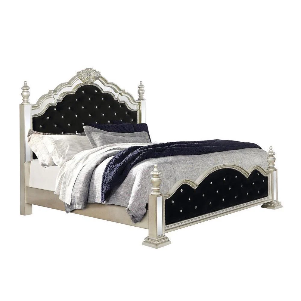 Heidi Collection - Eastern King Bed - Black