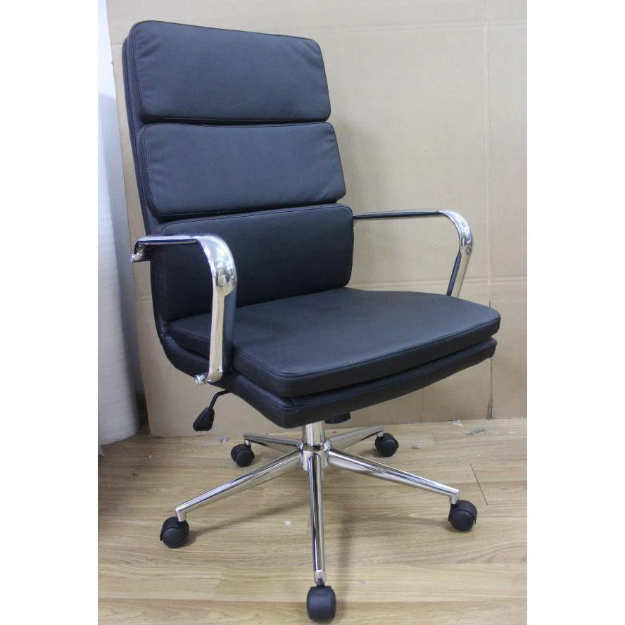 High Back Upholstered Office Chair - Black