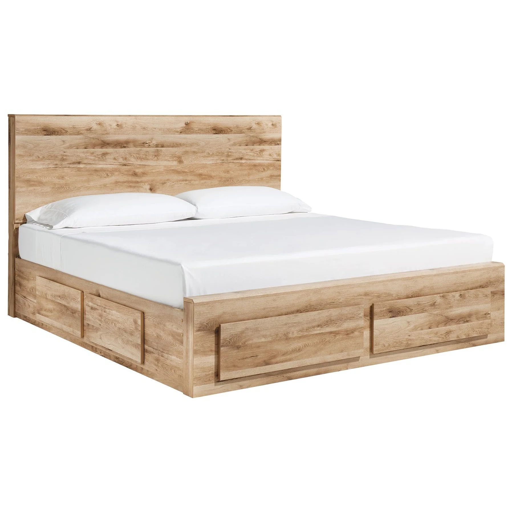 Ashley Hyanna Queen Panel Bed w/4 Storage Drawers in Tan - Image 10
