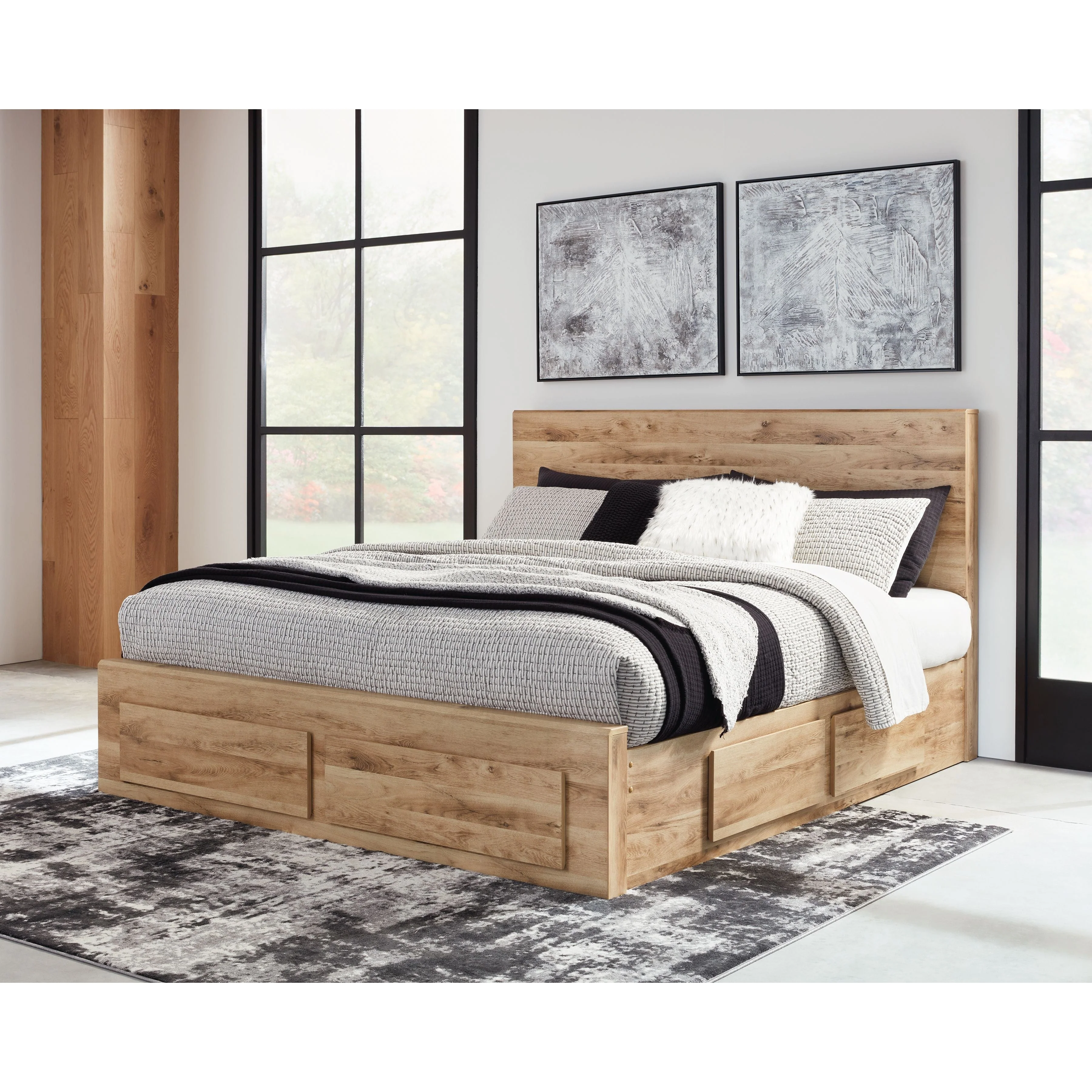 Hyanna - Tan - Queen Panel Bed With 6 Storage Drawers - Image 9