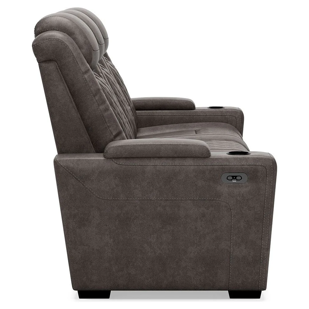 Hyllmont - Gray - Pwr Rec Sofa With Adj Headrest - Image 13