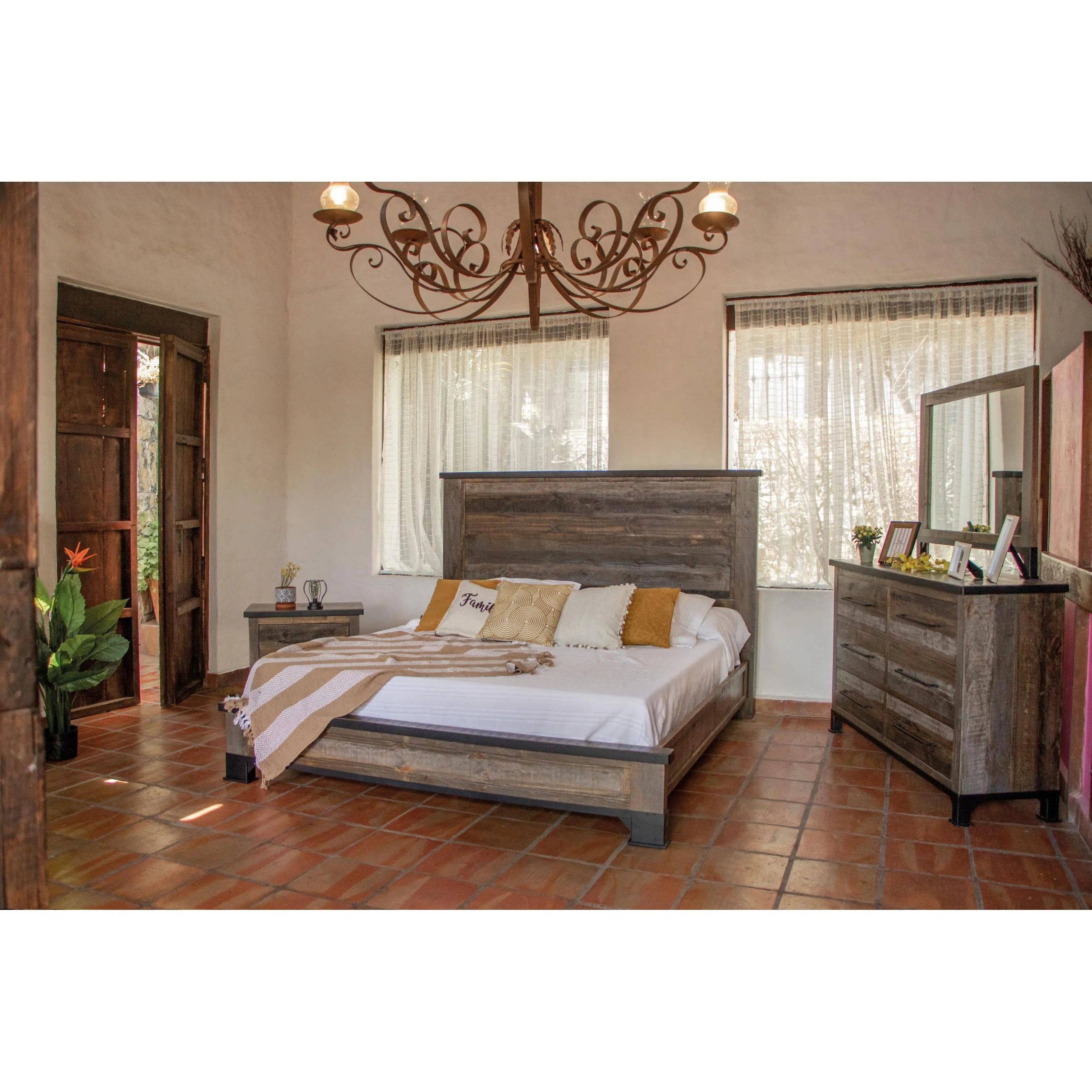 IFD Antique Gray Nightstand - Image 2