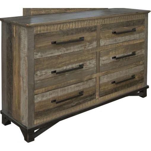 IFD Loft 6 Drawer Dresser
