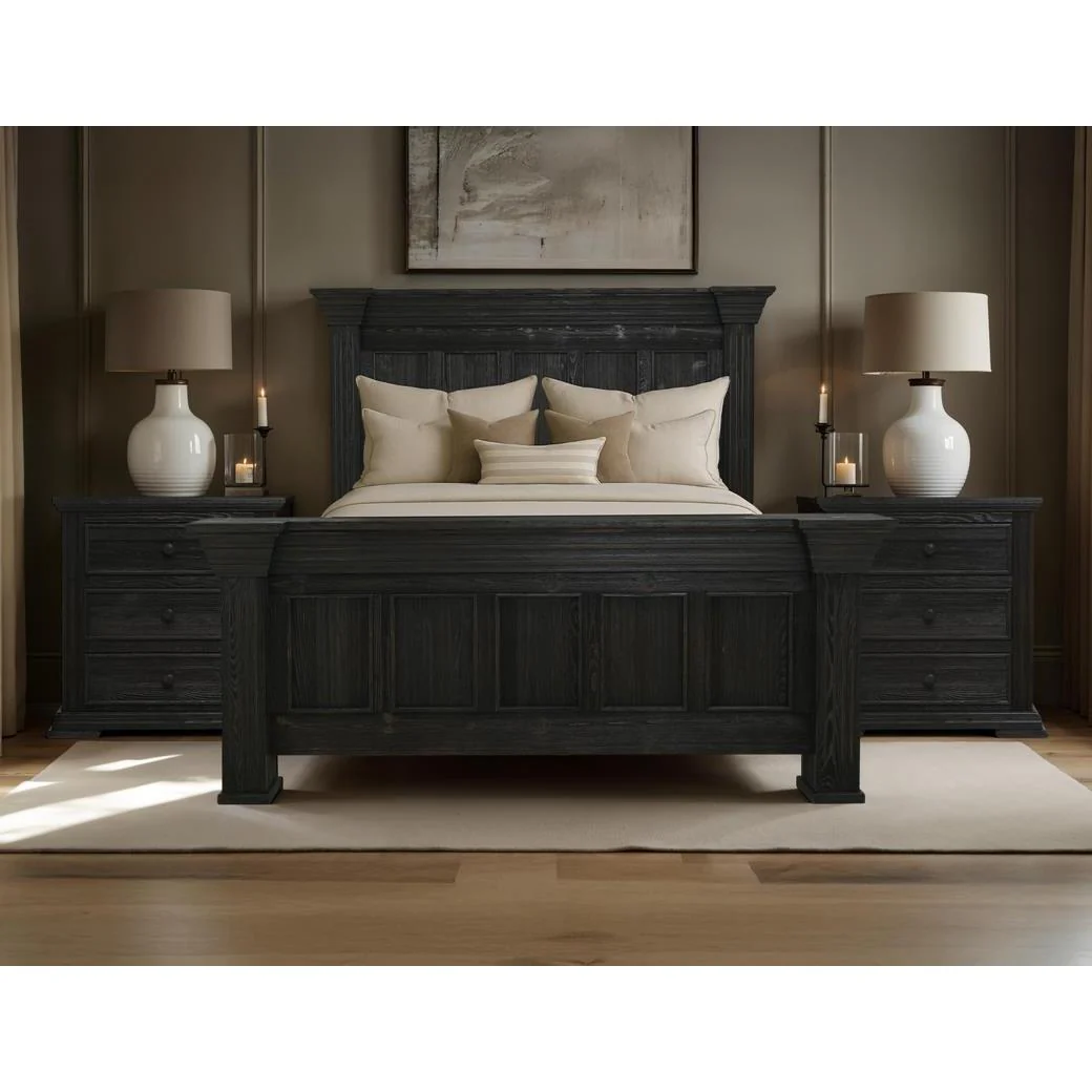 IFD Terra Dark 3 Drawer Nightstnd in Black - Image 4