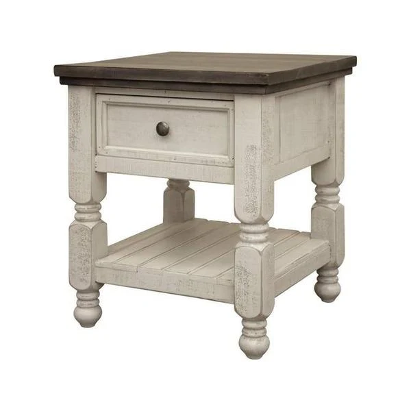 IFD Stone End table w/1 Drawer