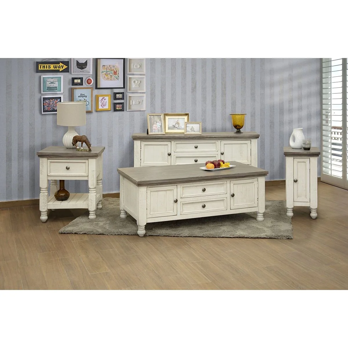 IFD Stone End table w/1 Drawer - Image 3