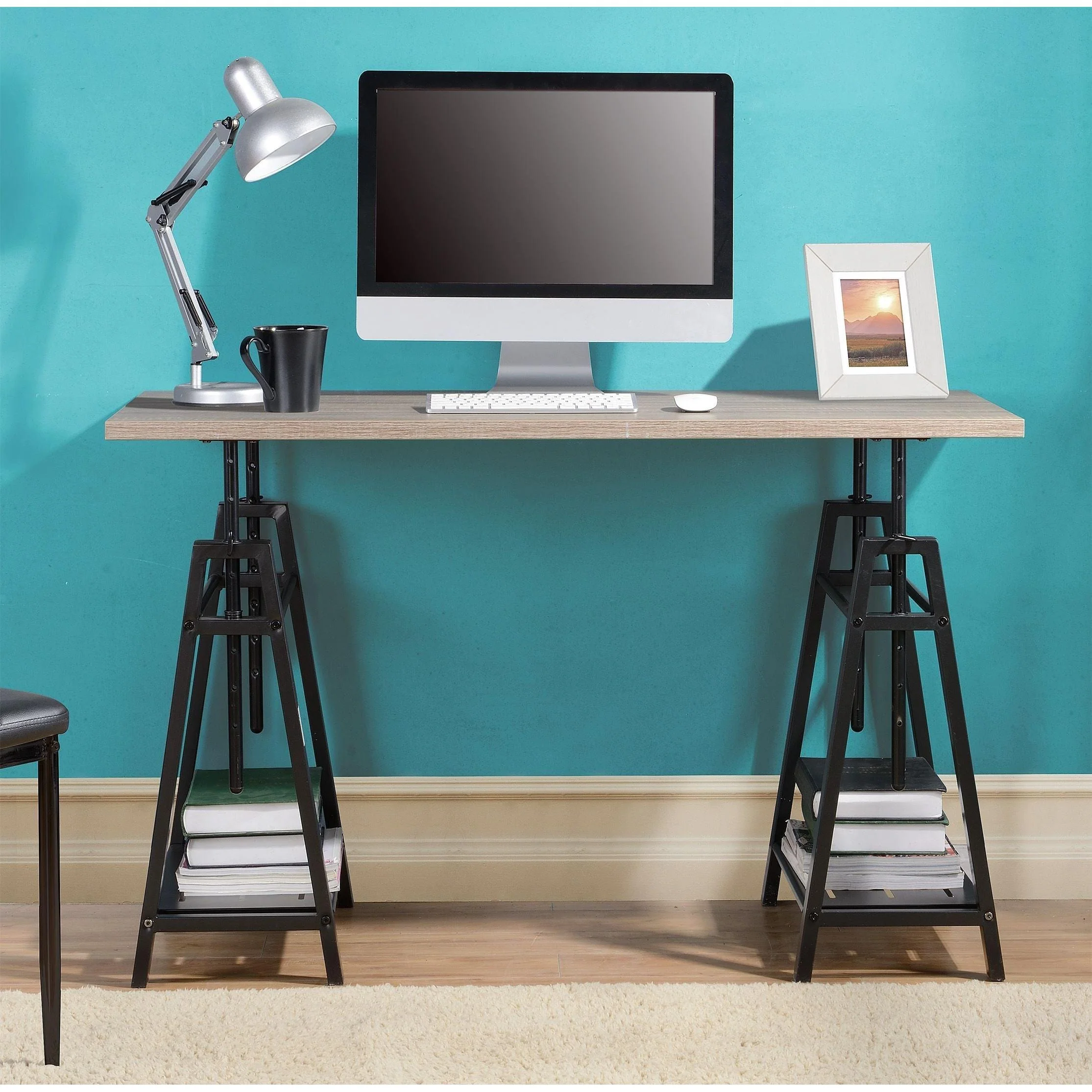 Irene - Light Brown - Adjustable Height Desk - Image 7
