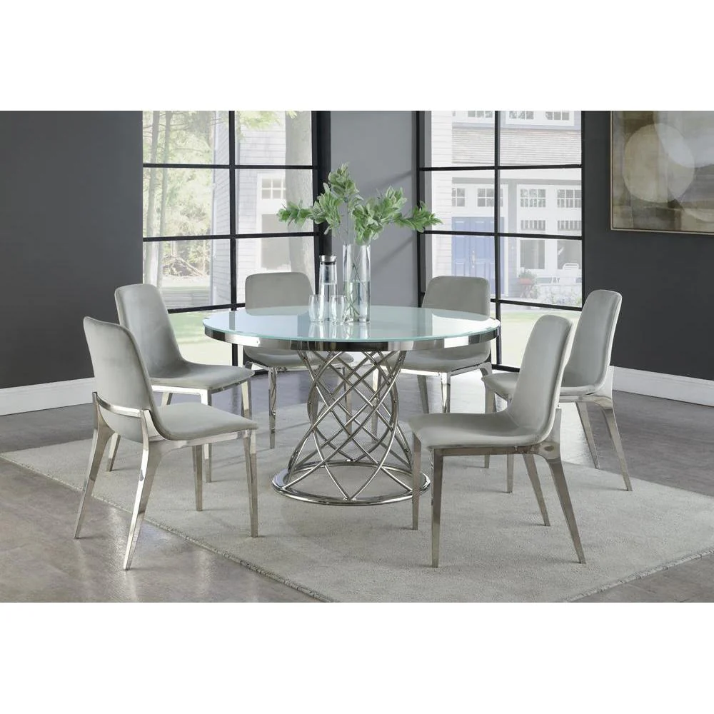 Irene - Upholstered Side Chair - Pearl Silver - Image 6