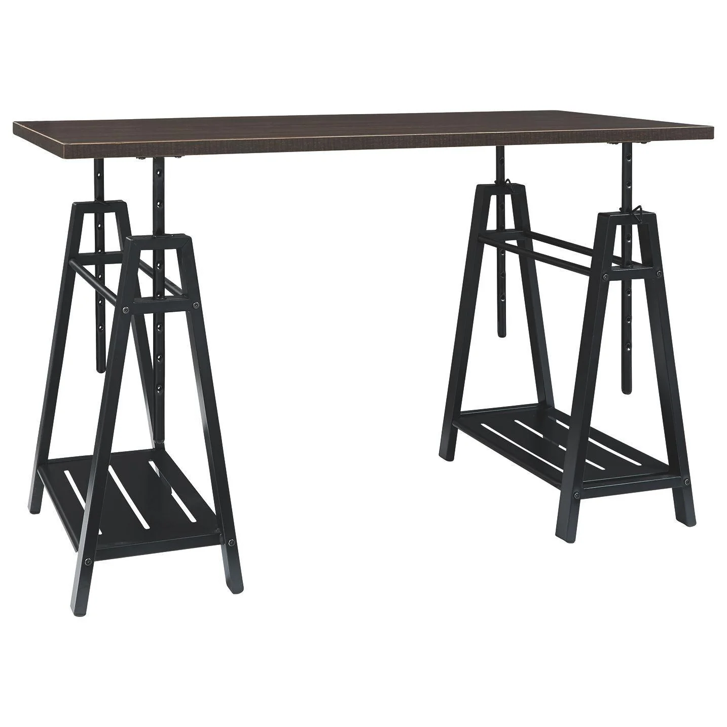 Irene - Warm Brown/black - Adjustable Height Desk - Image 11