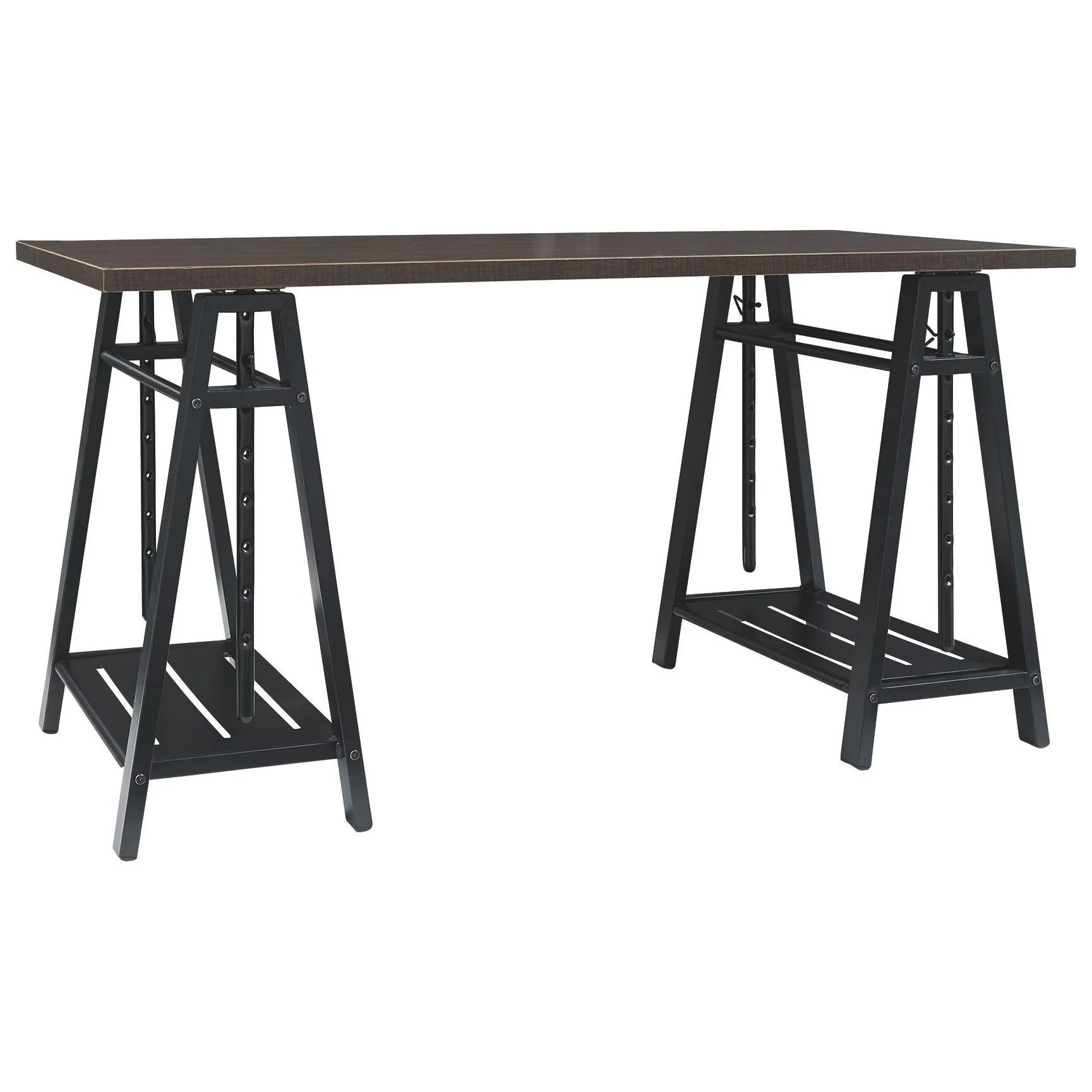 Irene - Warm Brown/black - Adjustable Height Desk - Image 6