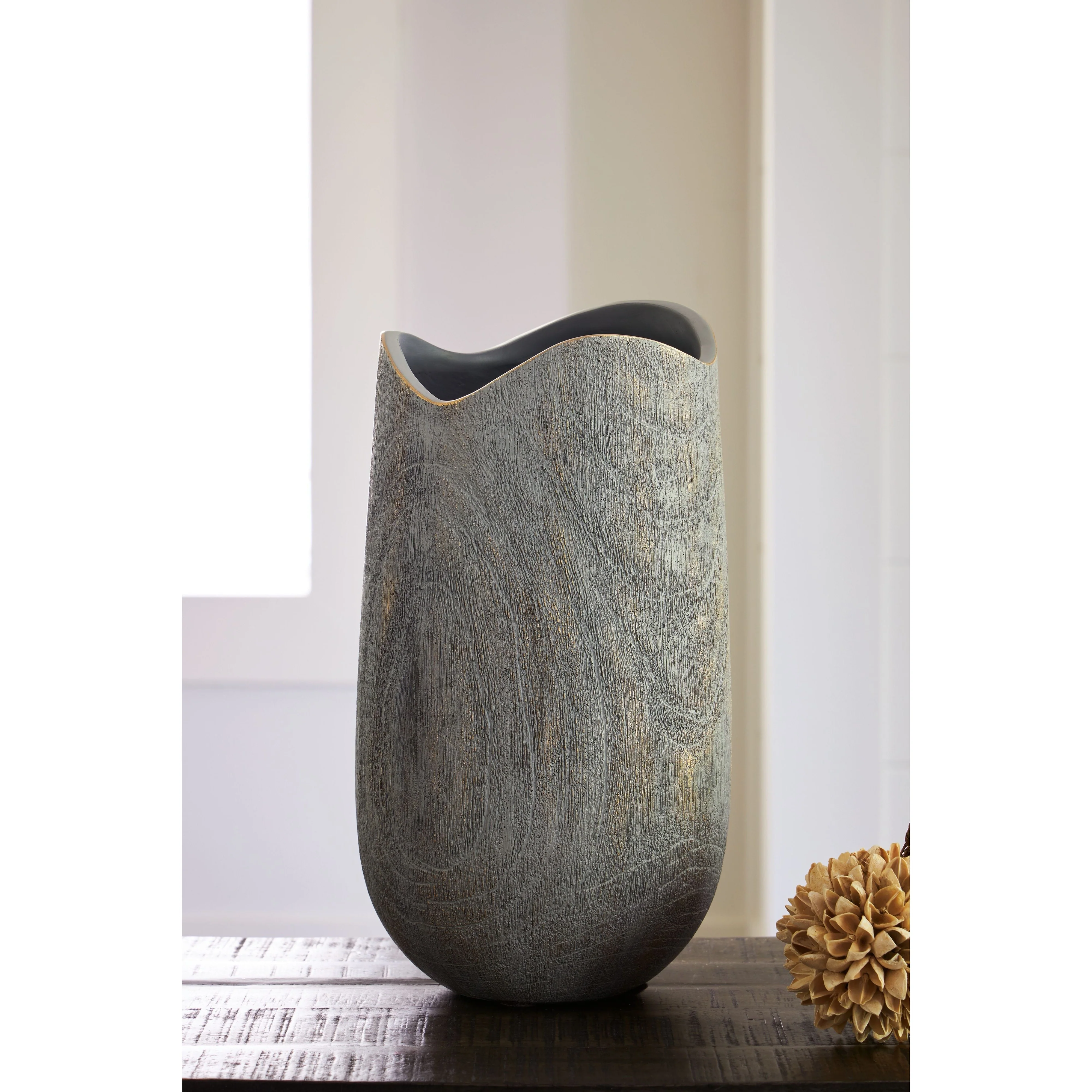Iverly - Antique Gray - Vase - Medium - Image 2