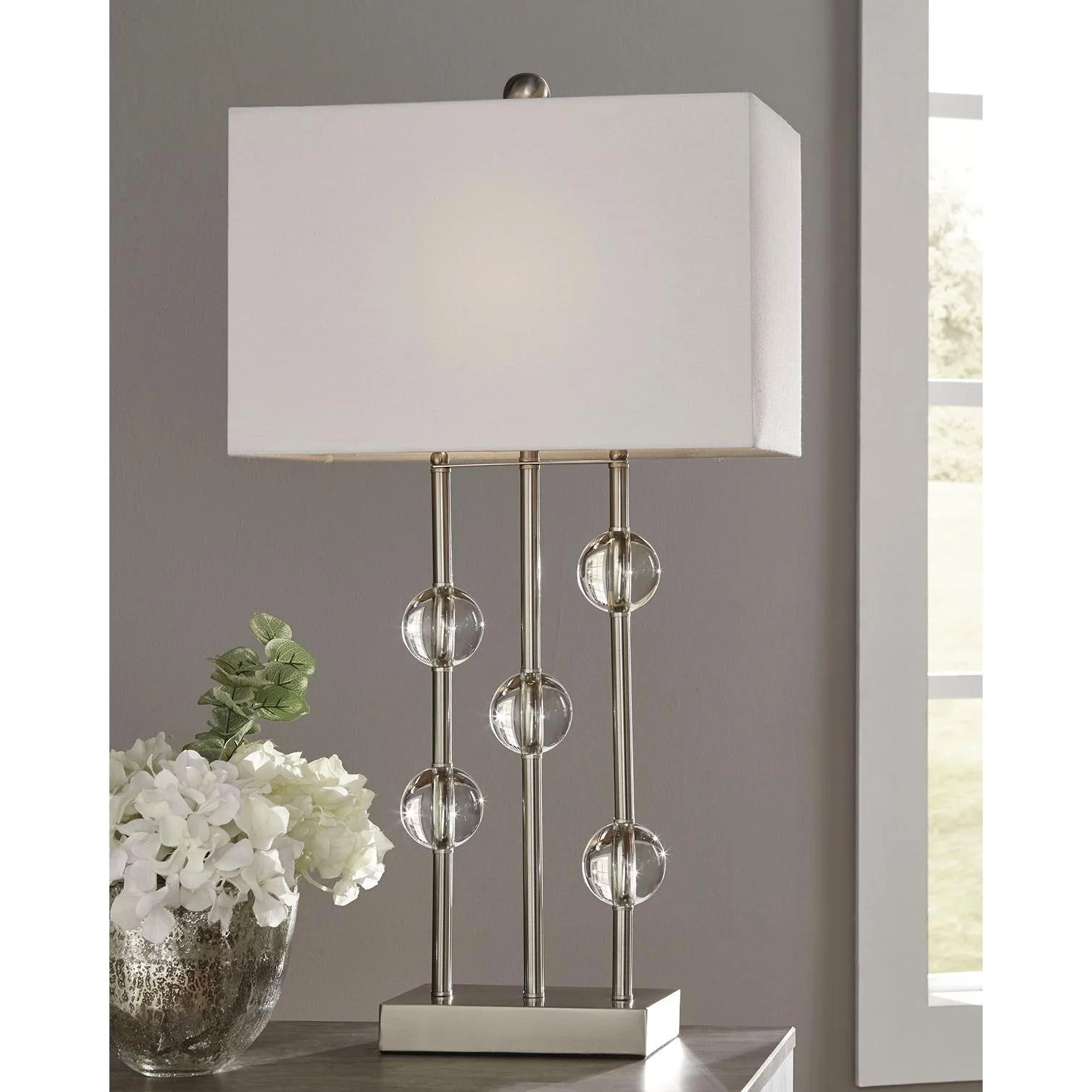 Jaala - Pearl Silver Finish - Metal Lamp (1/cn) - Image 5