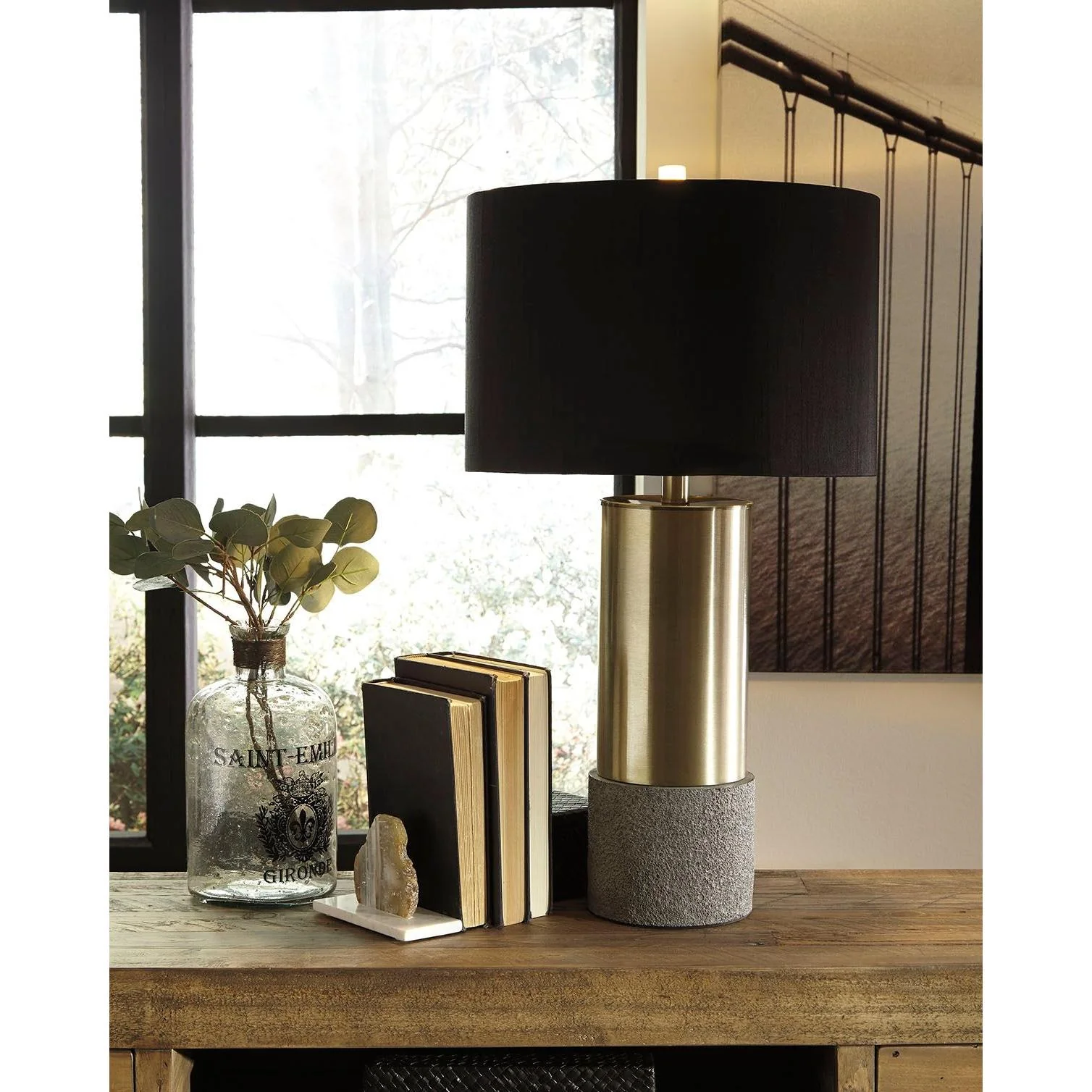 Ashley Jacek Metal Table Lamp Set of 2 in Gray/Brass Finish - Image 11