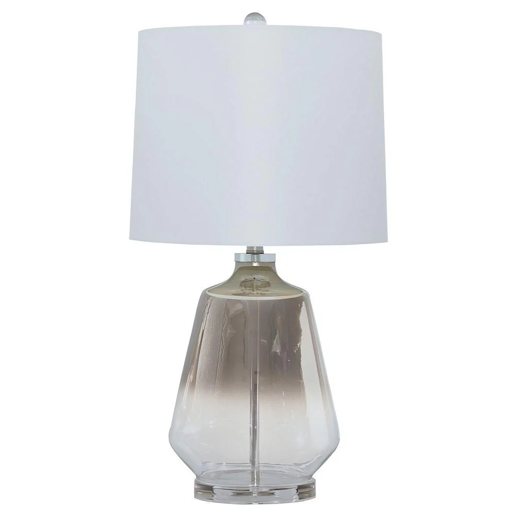 Jaslyn - Pearl Silver Finish - Glass Table Lamp (1/cn)