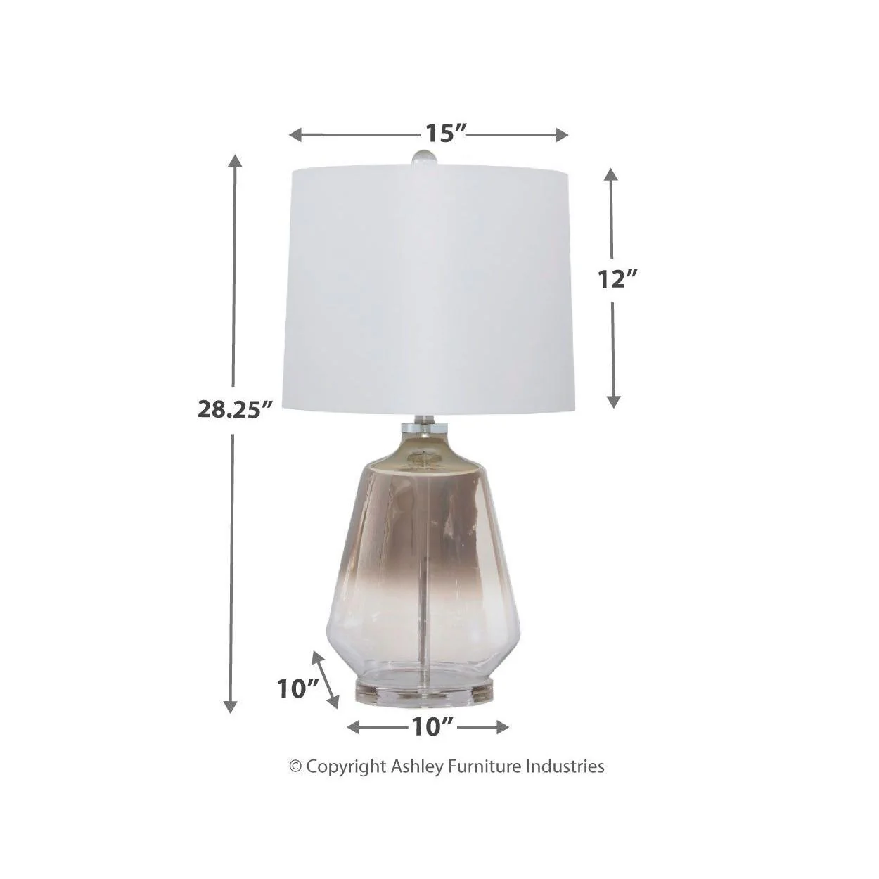 Jaslyn - Pearl Silver Finish - Glass Table Lamp (1/cn) - Image 3