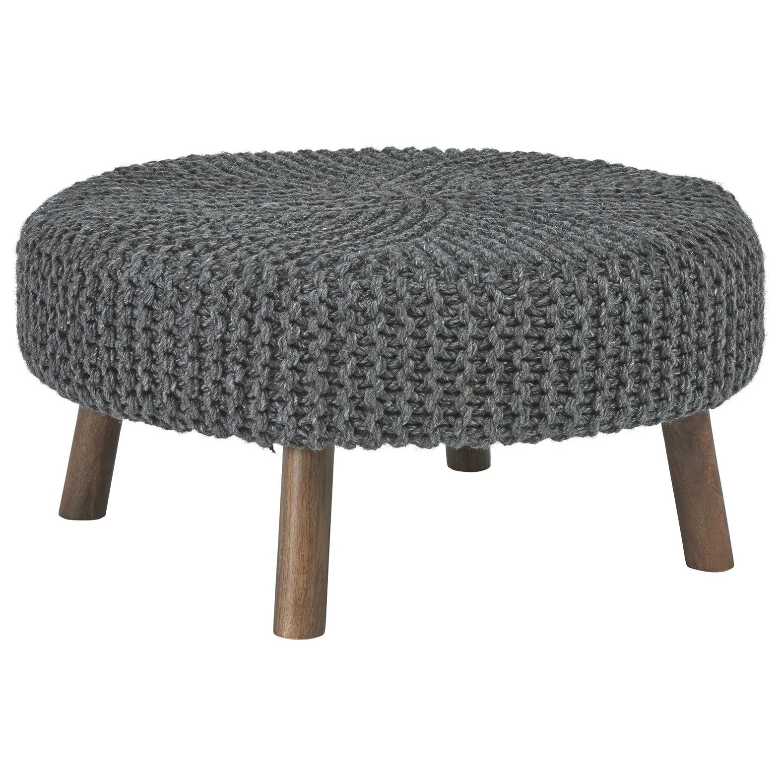 Ashley Jassmyn Oversized Accent Ottoman in Charcoal