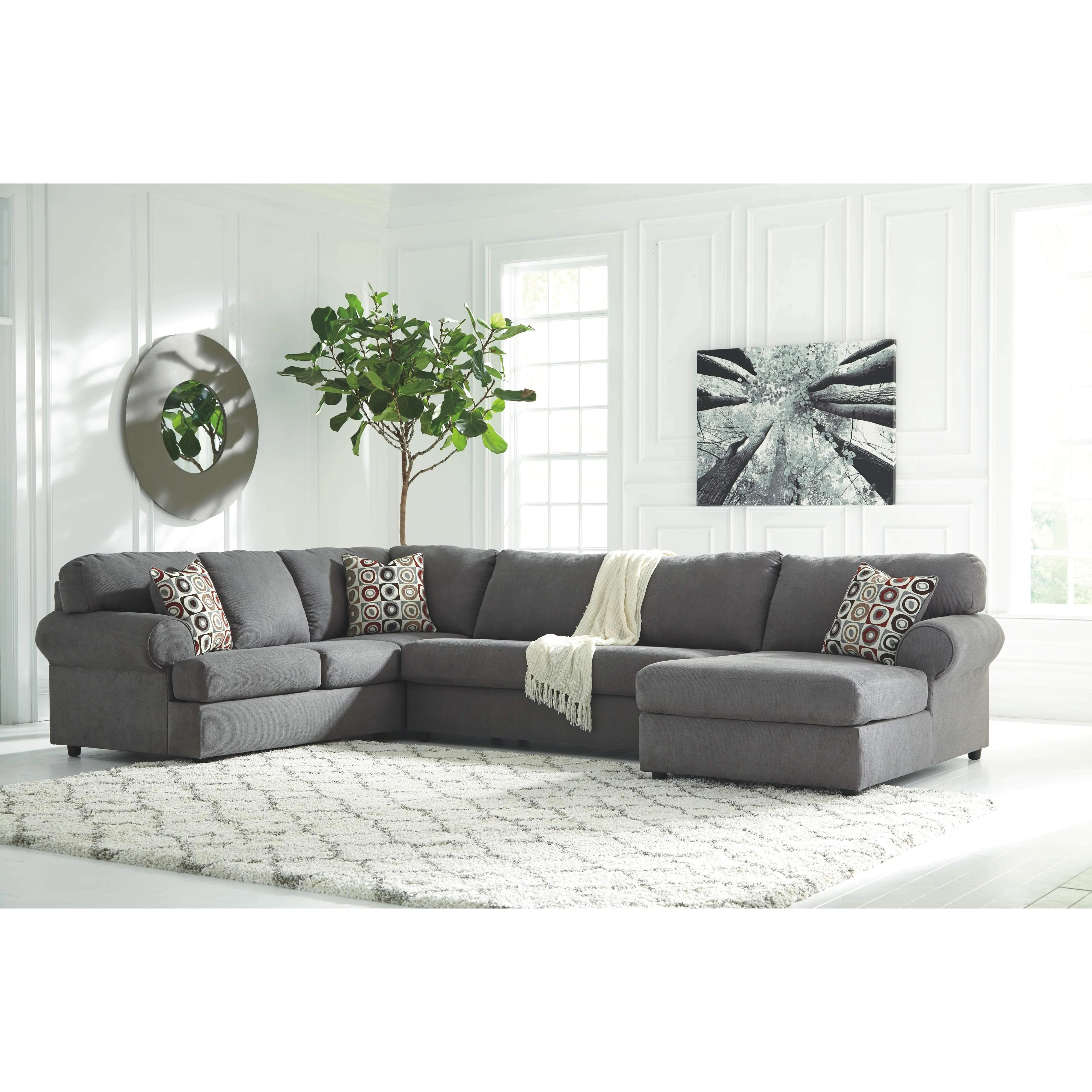 Jayceon - Steel - Left Arm Facing Sofa 3 Pc Sectional