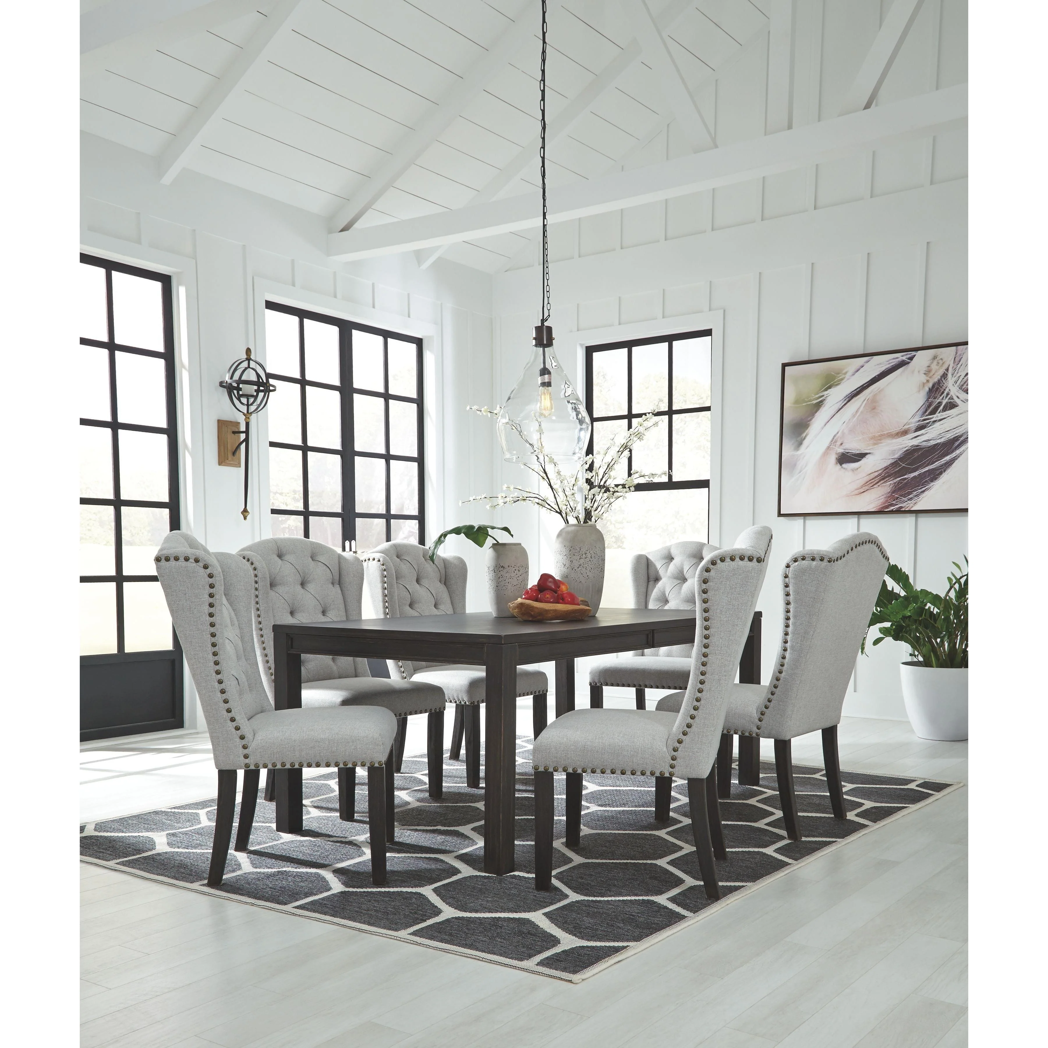 Jeanette - Black - Rectangular Dining Room Table - Image 12
