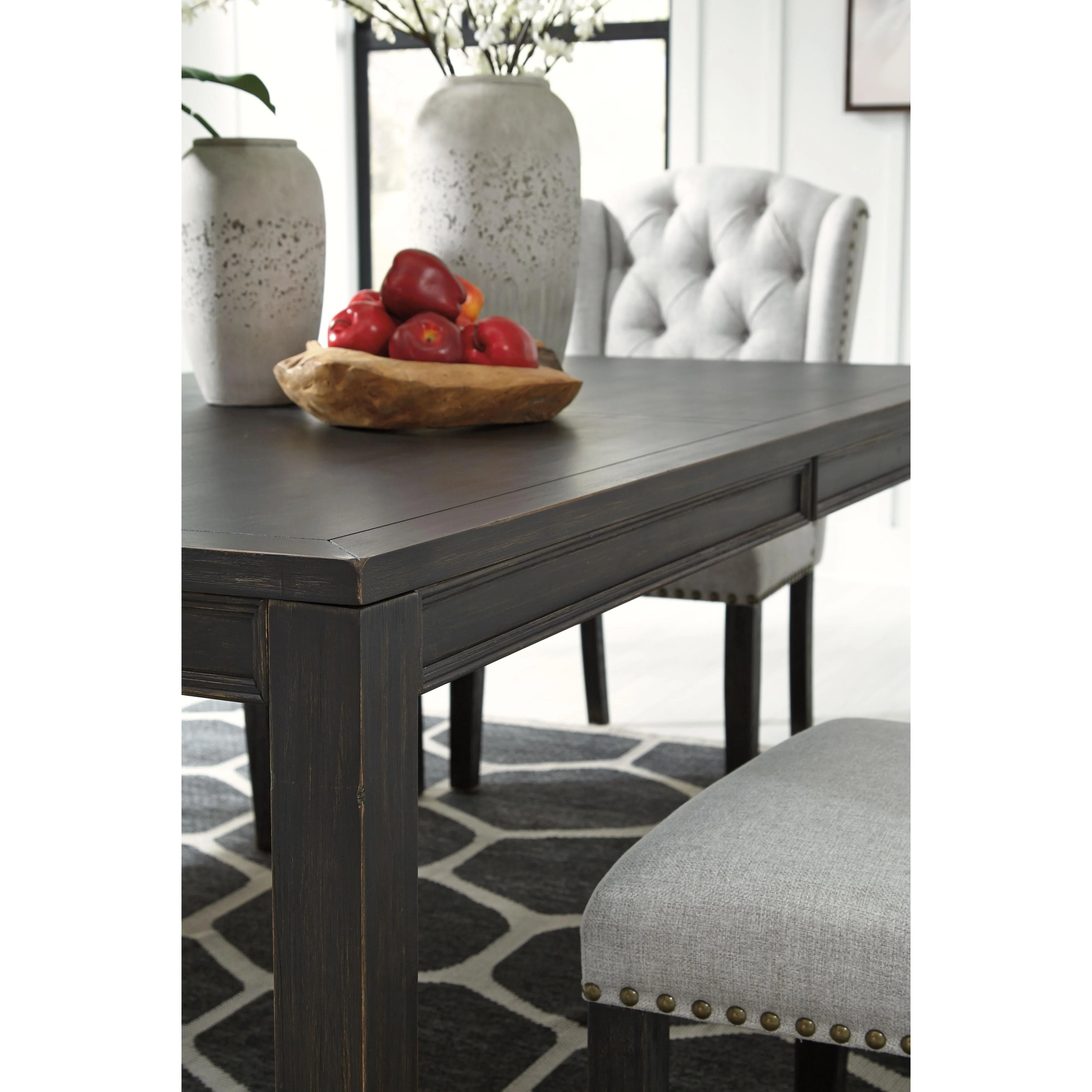 Jeanette - Black - Rectangular Dining Room Table - Image 6