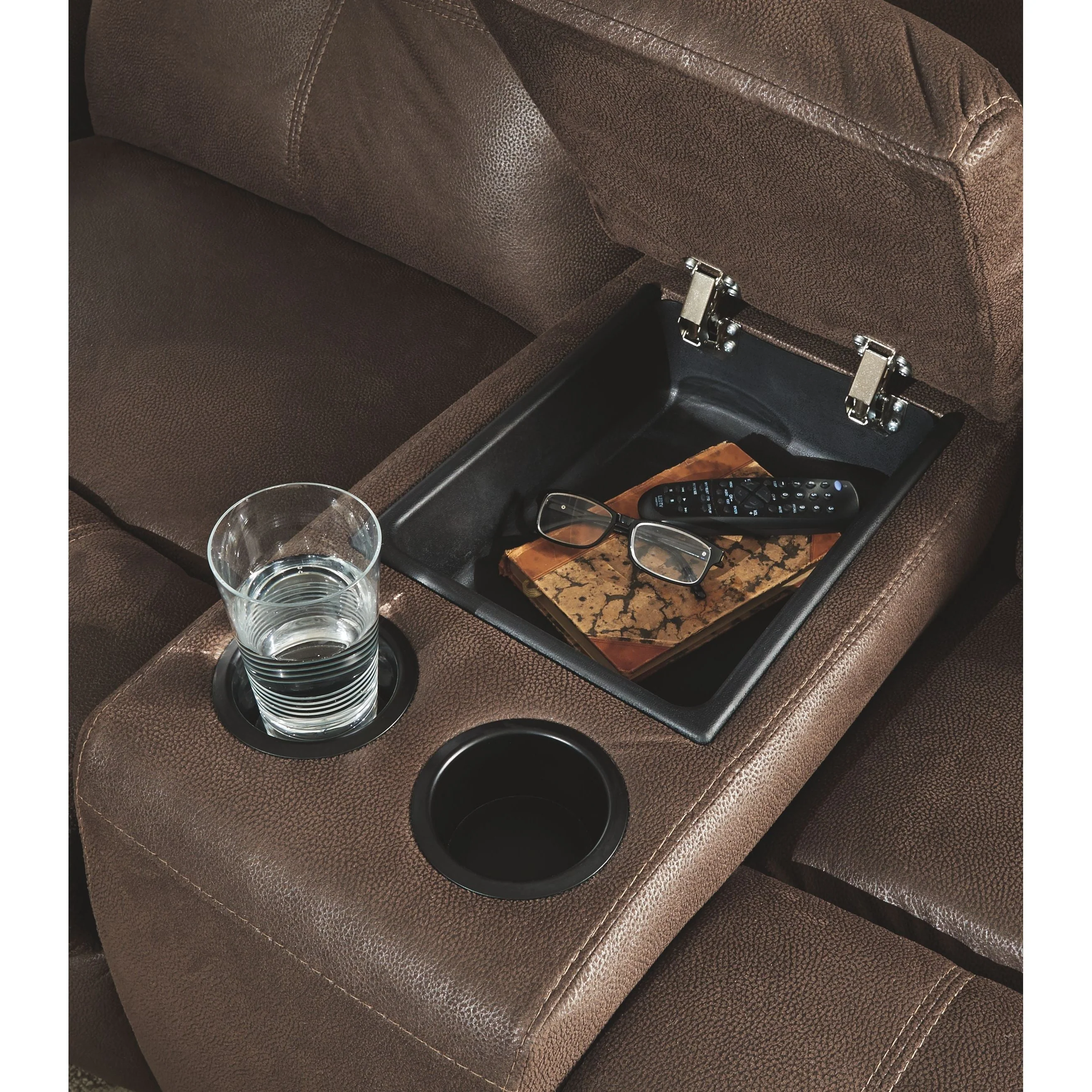Jesolo - Coffee - Dbl Rec Loveseat W/console - Image 4