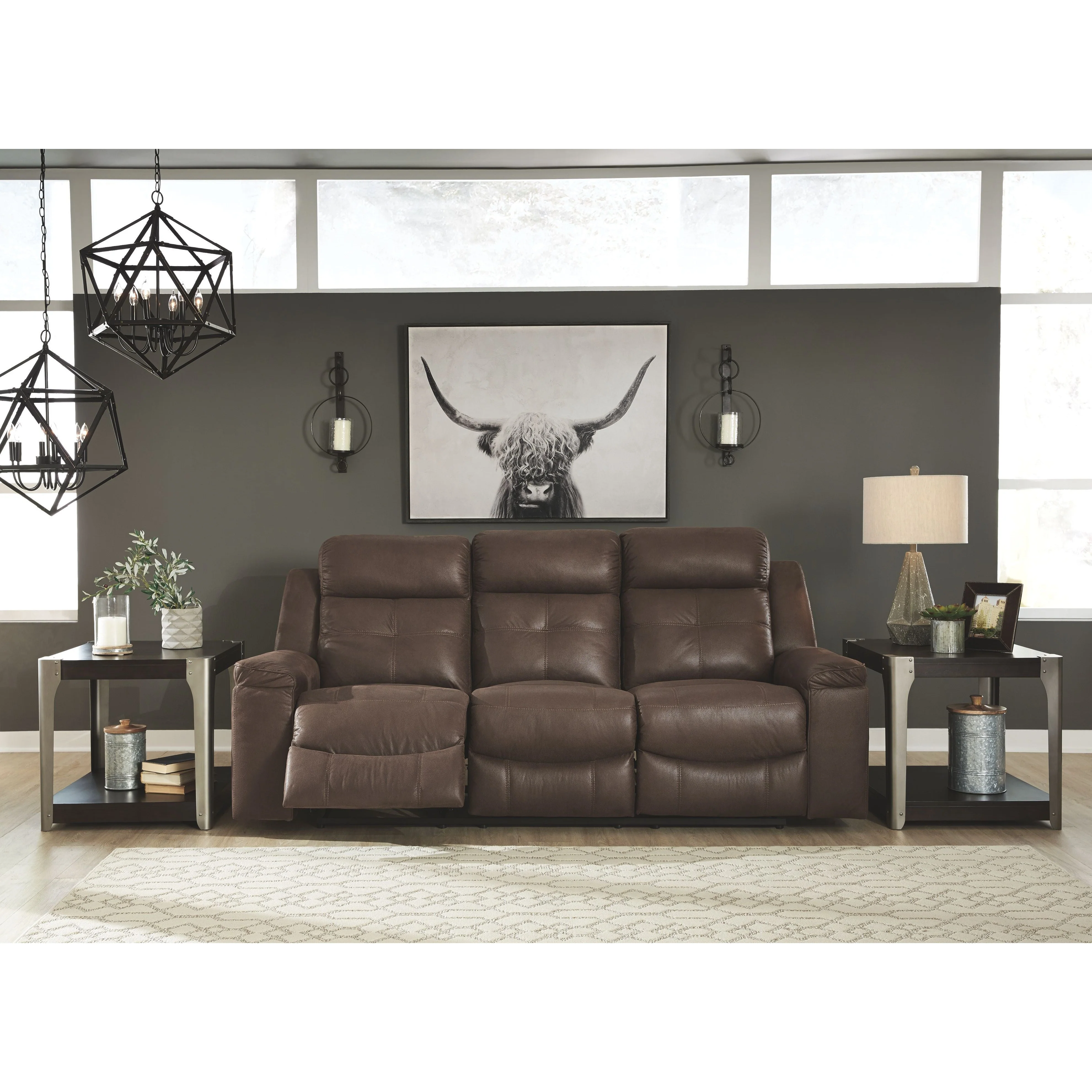 Jesolo - Coffee - Reclining Sofa - Image 4