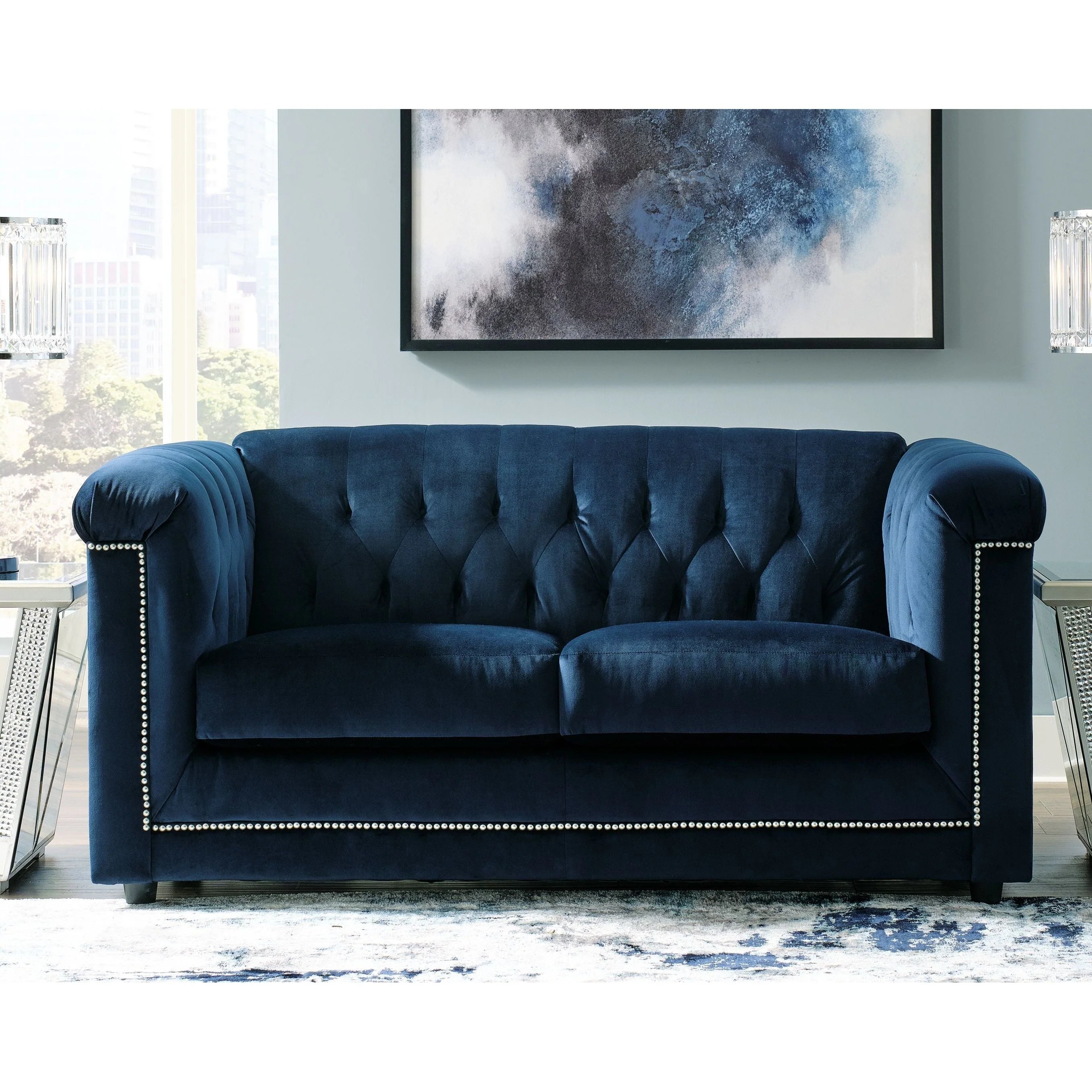 Josanna - Navy - Loveseat - Image 2