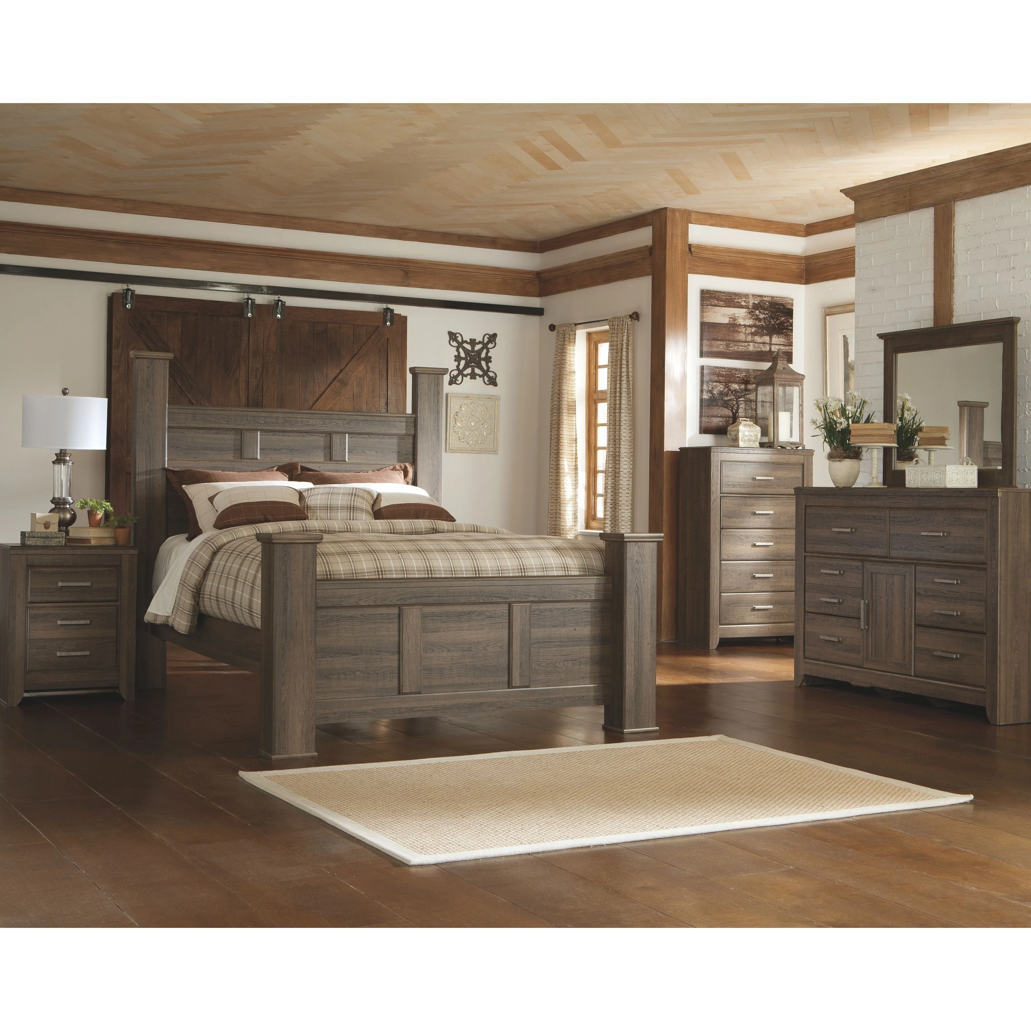 Juararo - Dark Brown - Queen Poster Bed - Image 6