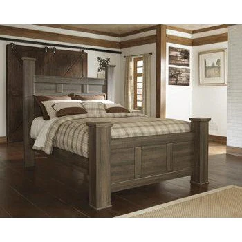 Juararo - Dark Brown - Queen Poster Headboard