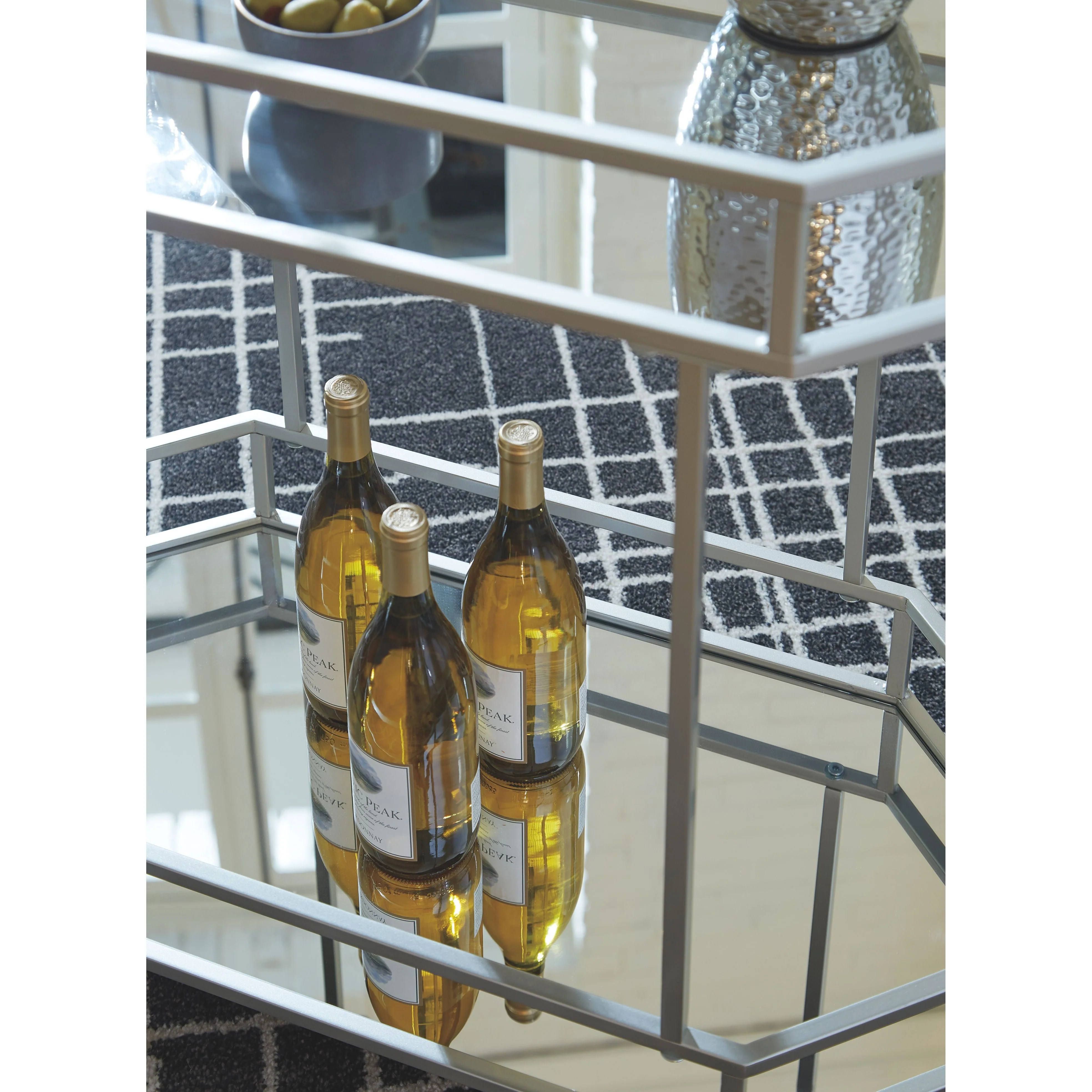 Kadinburg - Silver Finish - Bar Cart - Image 7
