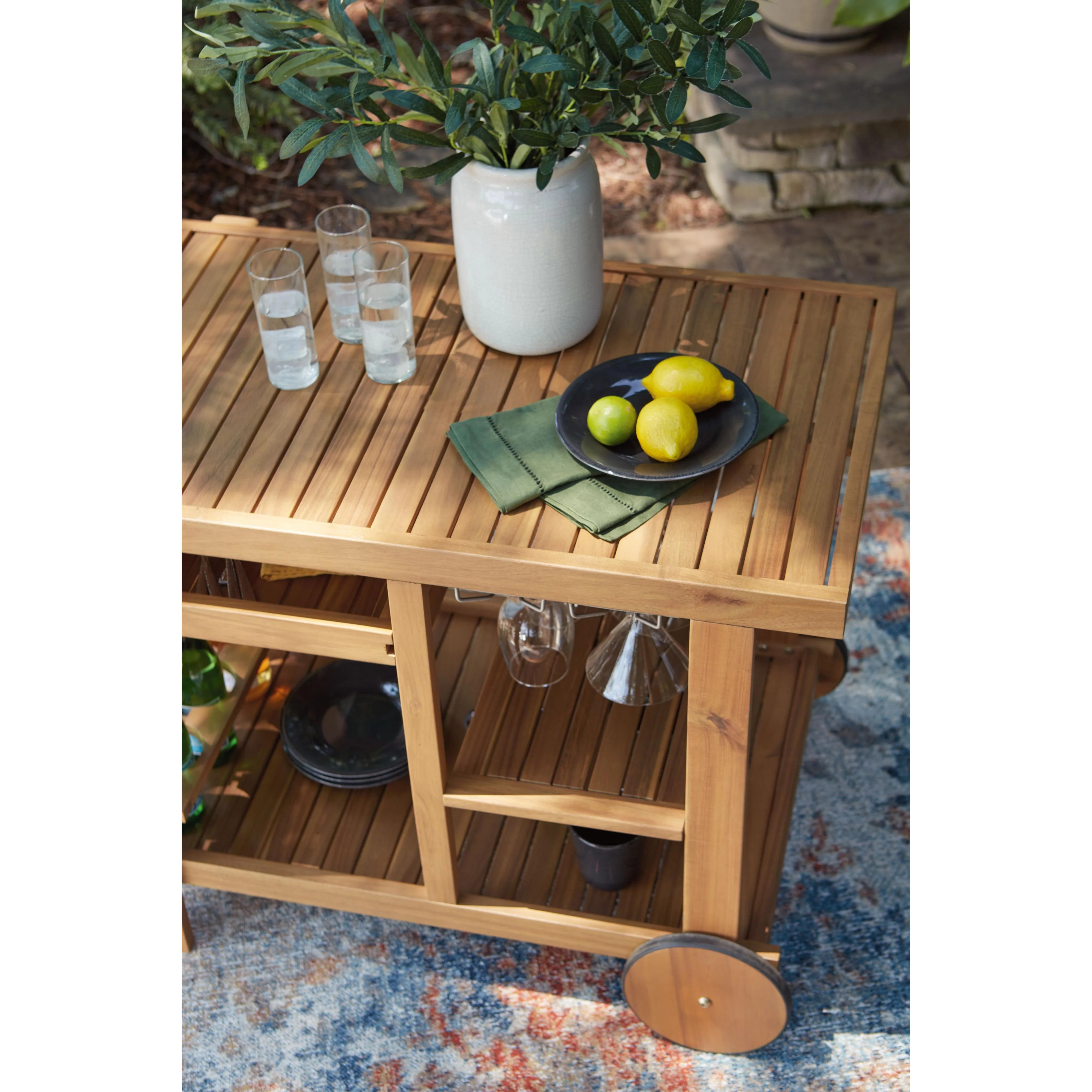 Kailani - Light Brown - Serving Cart - Image 6