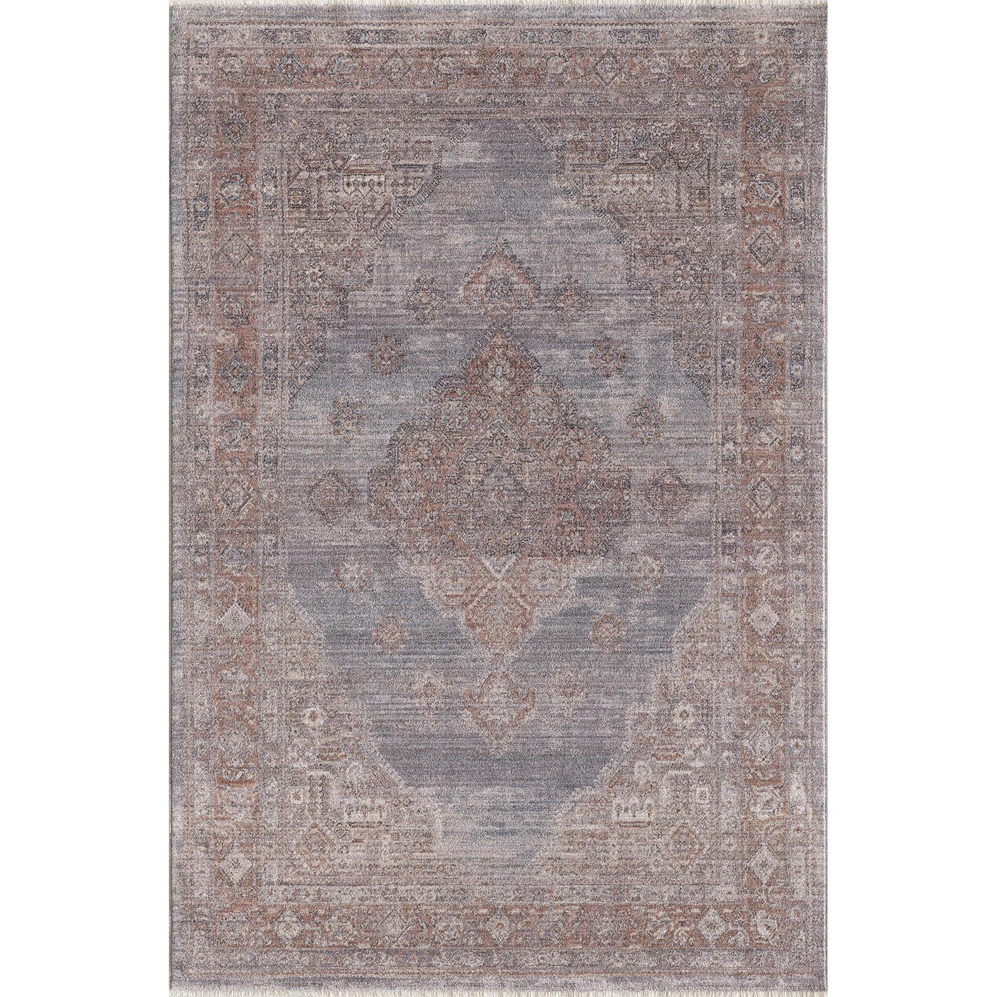 KAS Adele Grey Blush Medallion Area Rug 5'x7'8" - Image 2