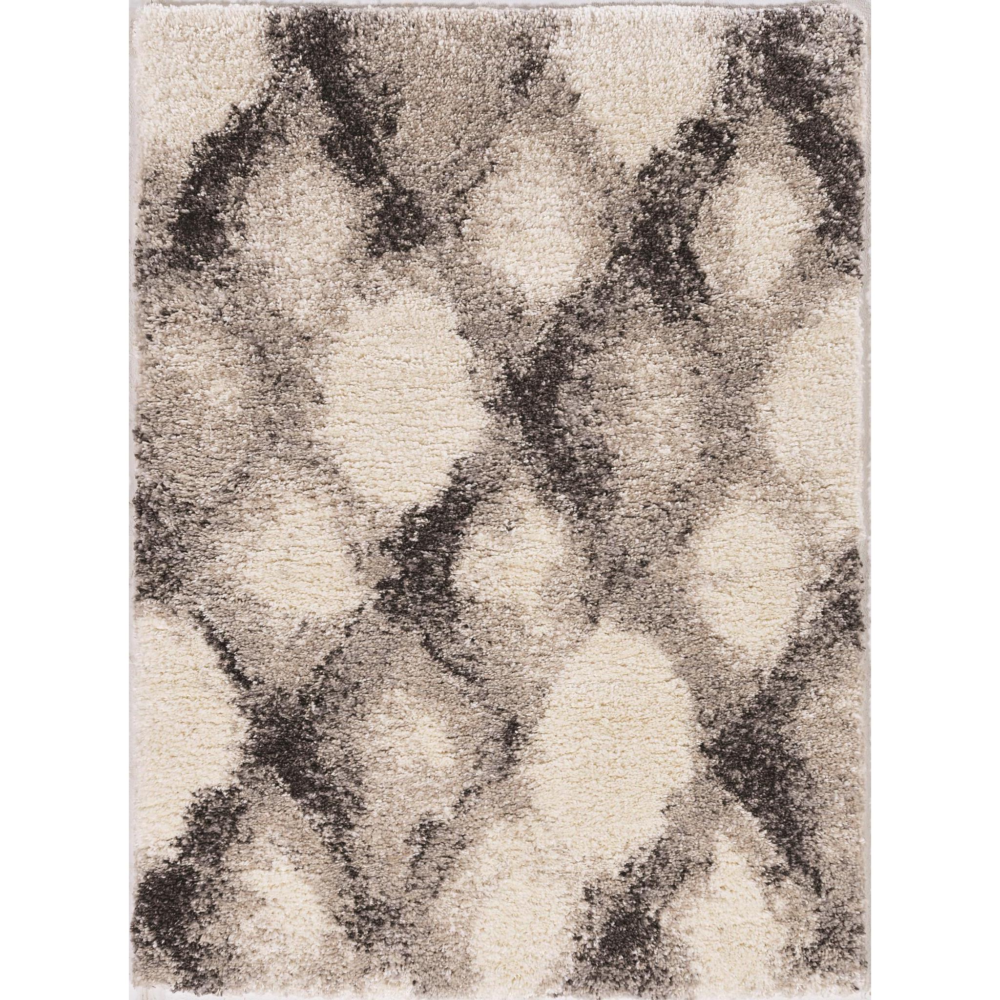 KAS Pho Ivory Grey Diamonds Area Rug 7'10"x9'10" - Image 3