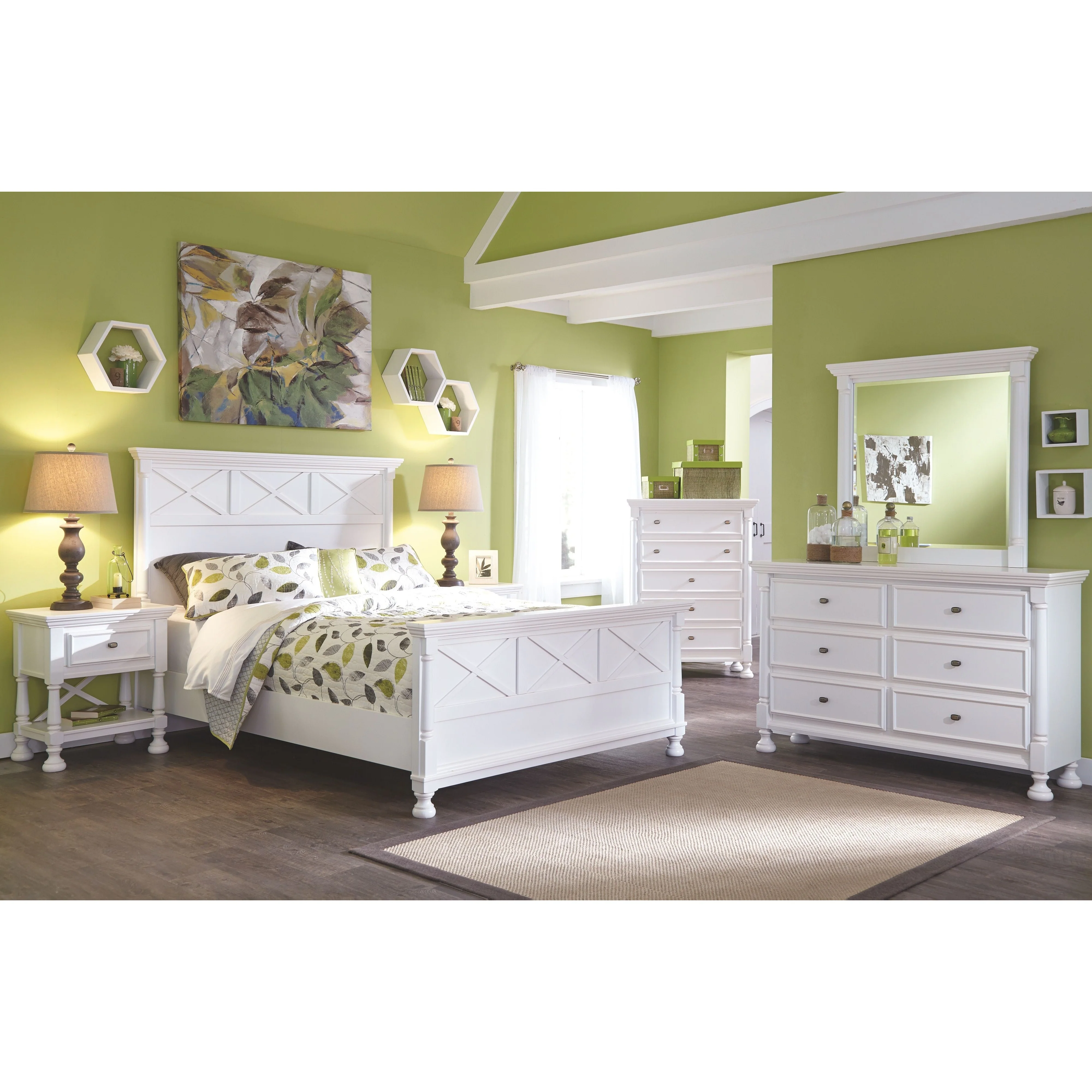 Kaslyn - White - Dresser, Mirror - Image 4