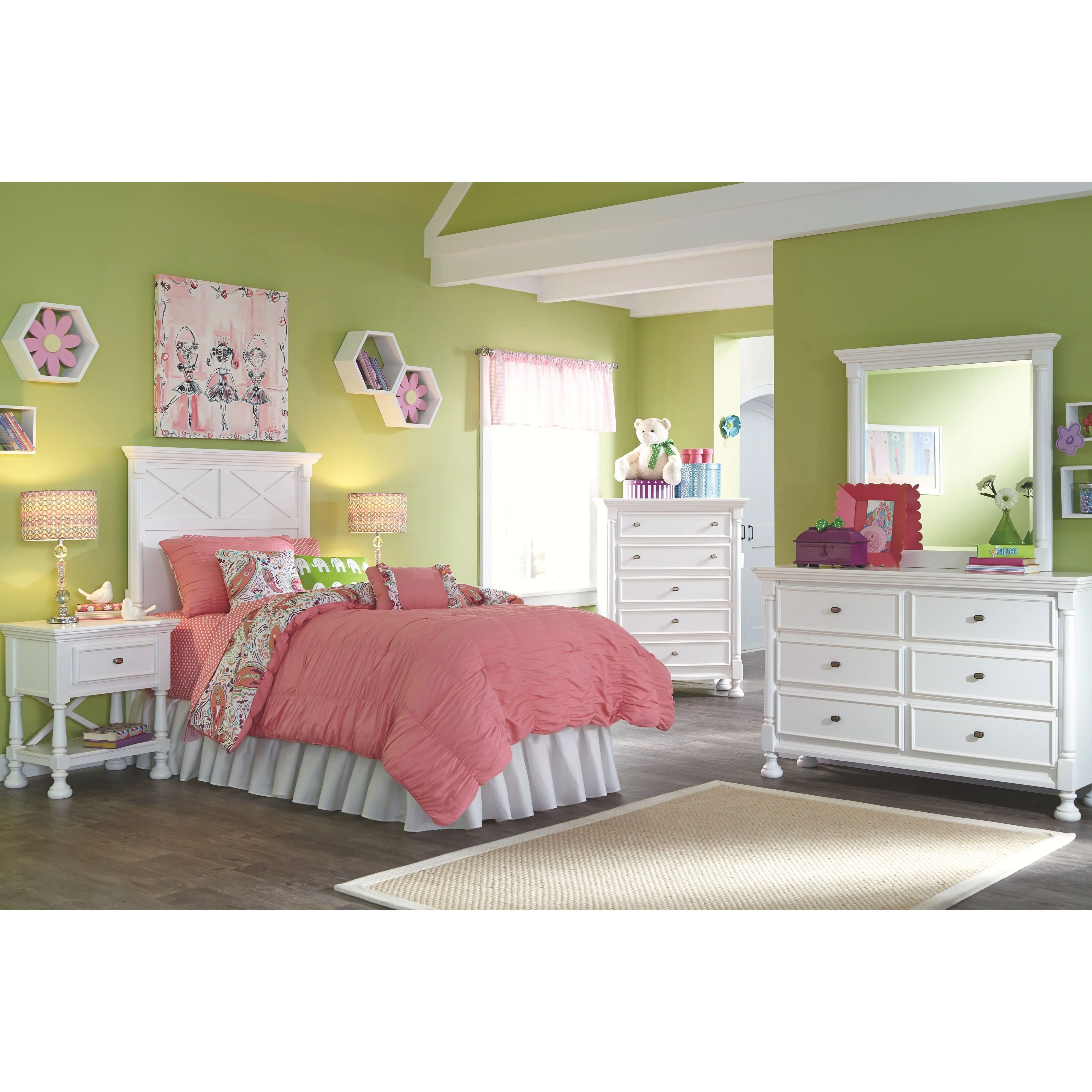Kaslyn - White - Twin Panel Headboard - Image 8
