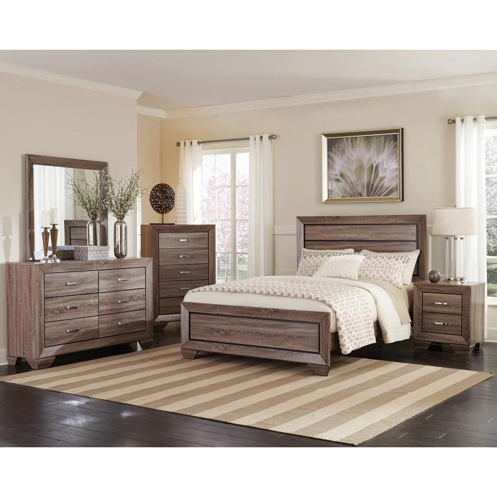 Kauffman - Eastern King Bed - Wood - Light Brown - Image 2
