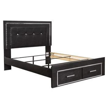 Kaydell - Black - Queen Storage Footboard