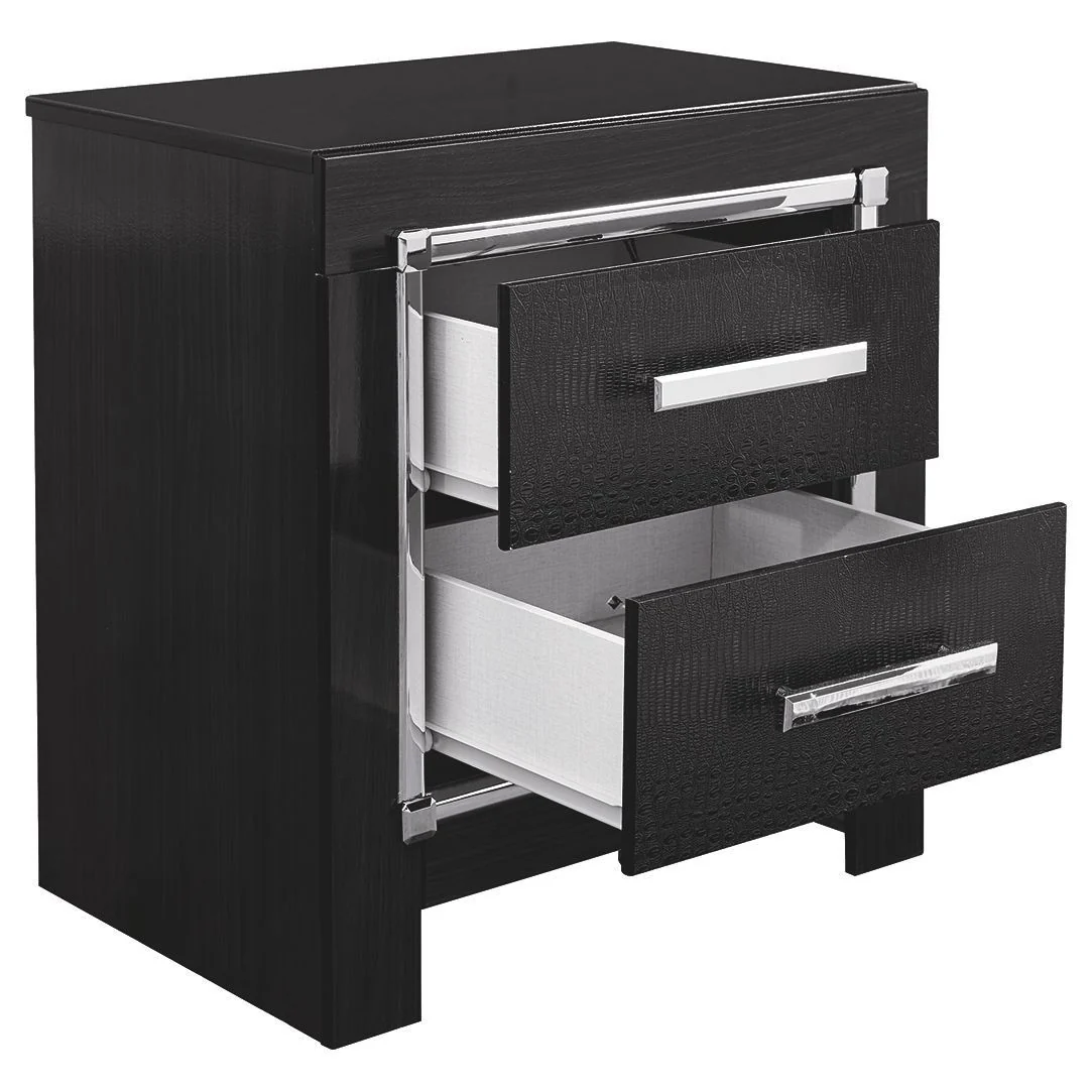 Kaydell - Black - Two Drawer Night Stand - Image 3