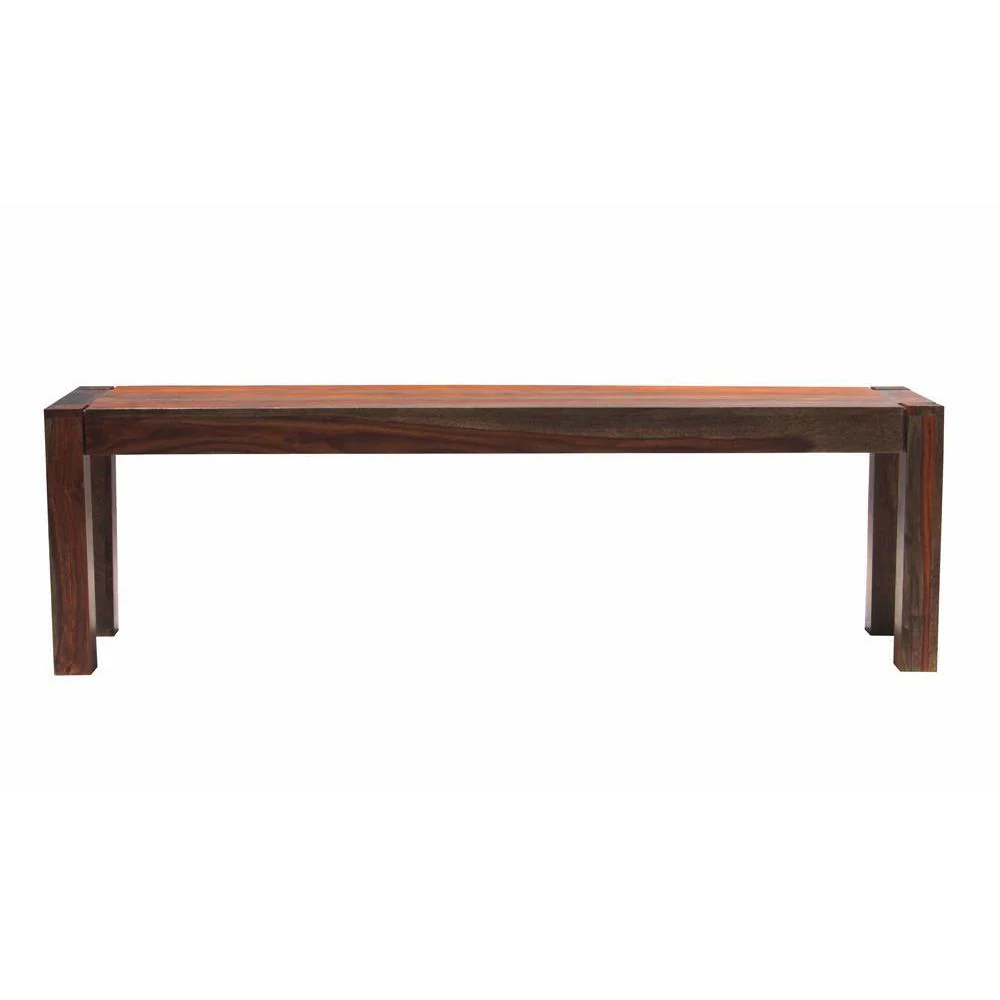 Keats - Rectangular Wooden Bench - Brown - Image 12