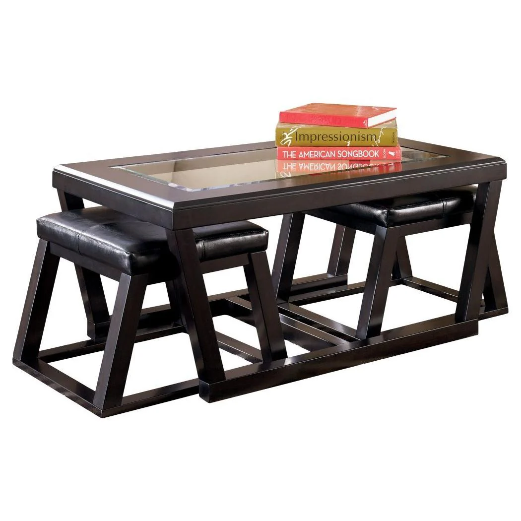 Kelton - Espresso - Cocktail Tbl W/2 Stools (3/cn)