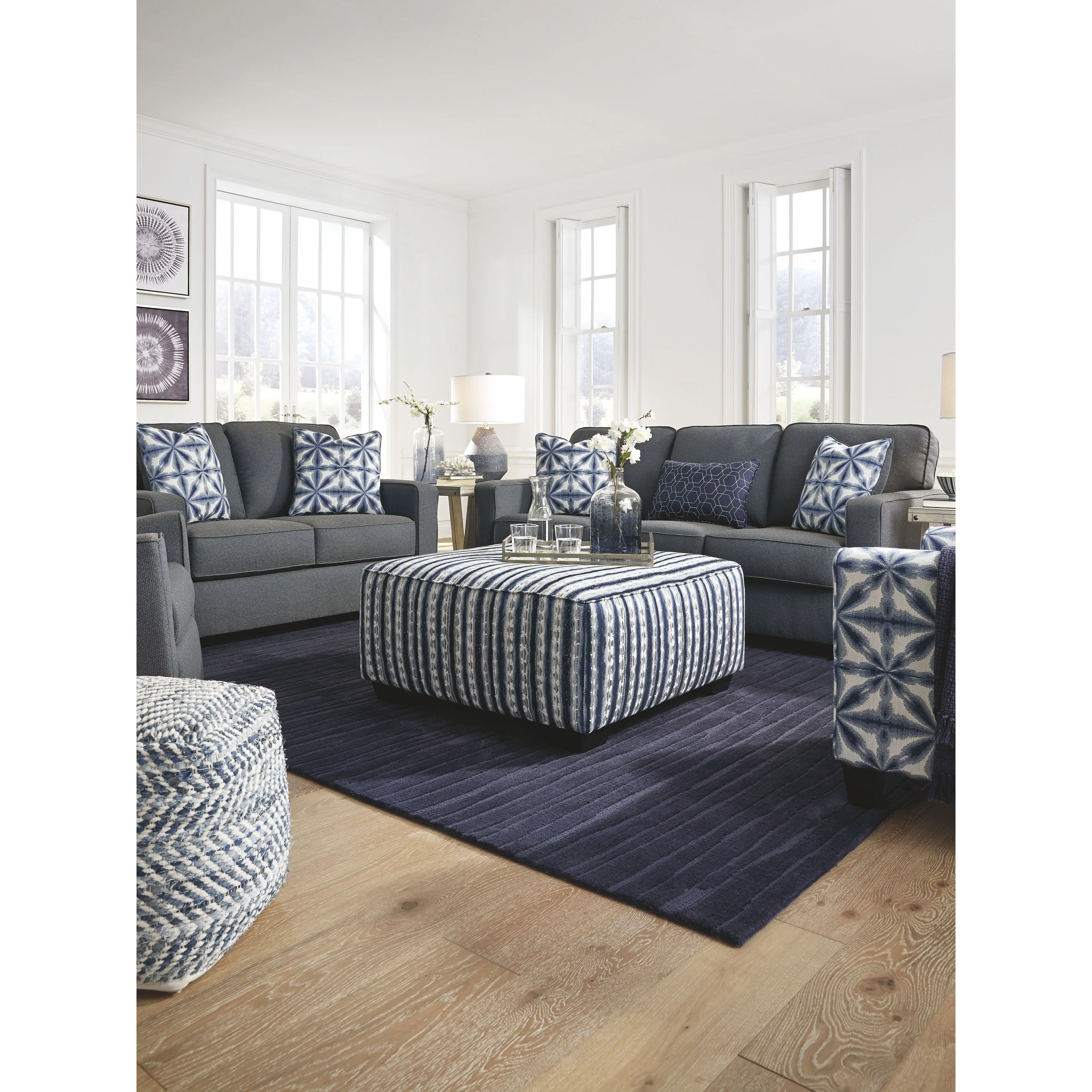 Kiessel - Indigo - Oversized Accent Ottoman - Image 16