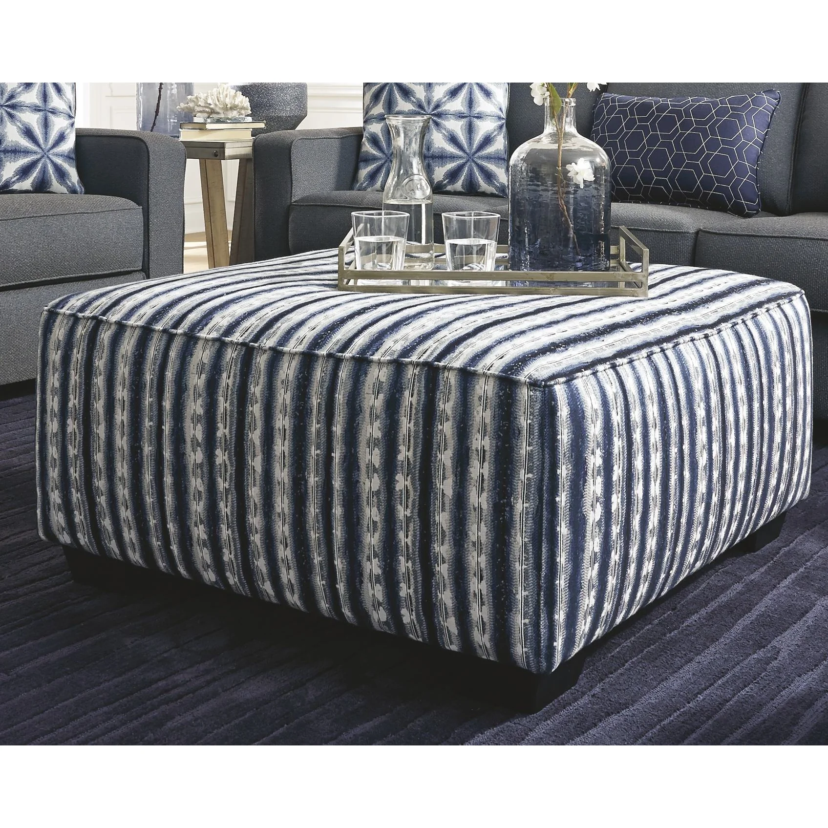 Kiessel - Indigo - Oversized Accent Ottoman - Image 26