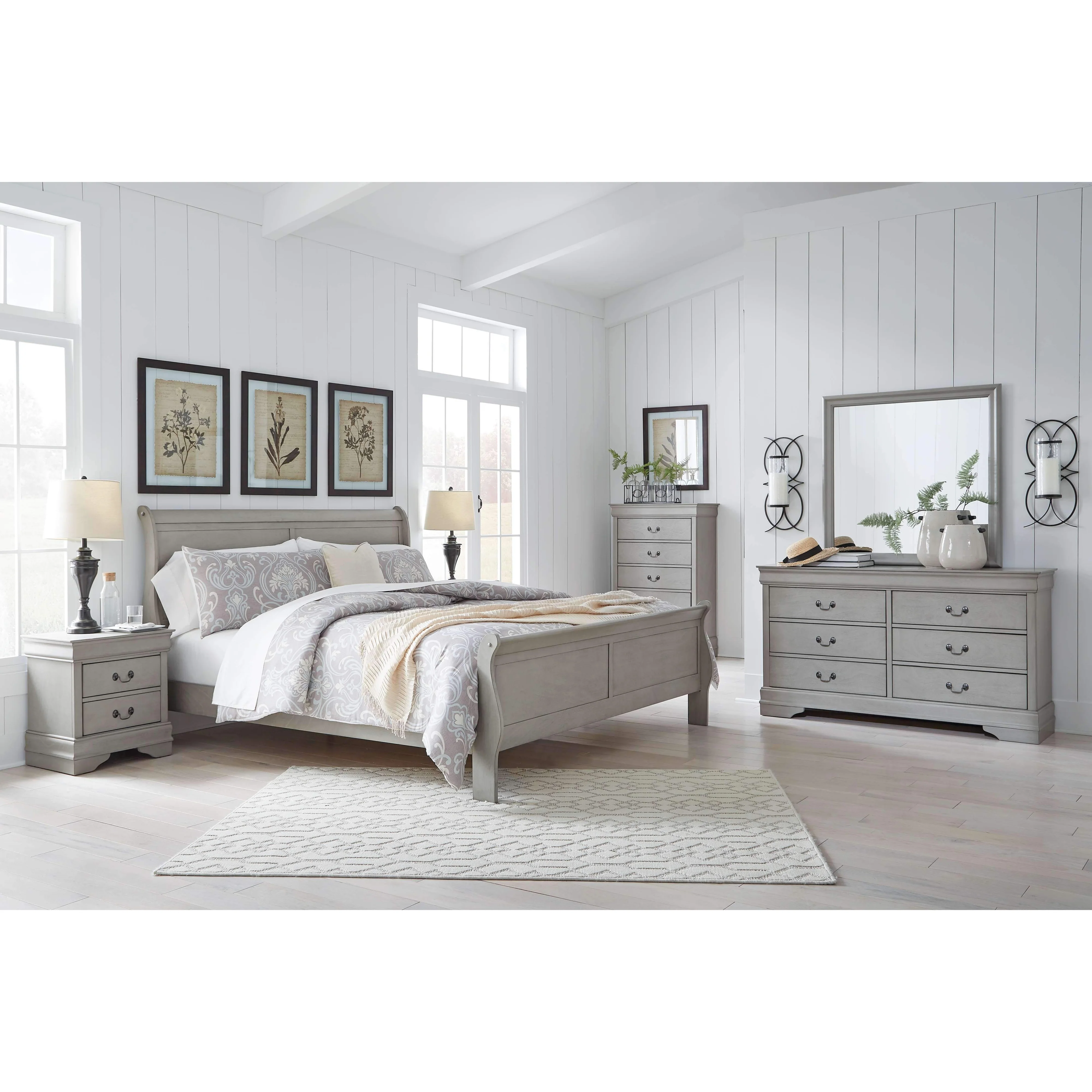 Kordasky - Dark Gray - California King Sleigh Bed - Image 3