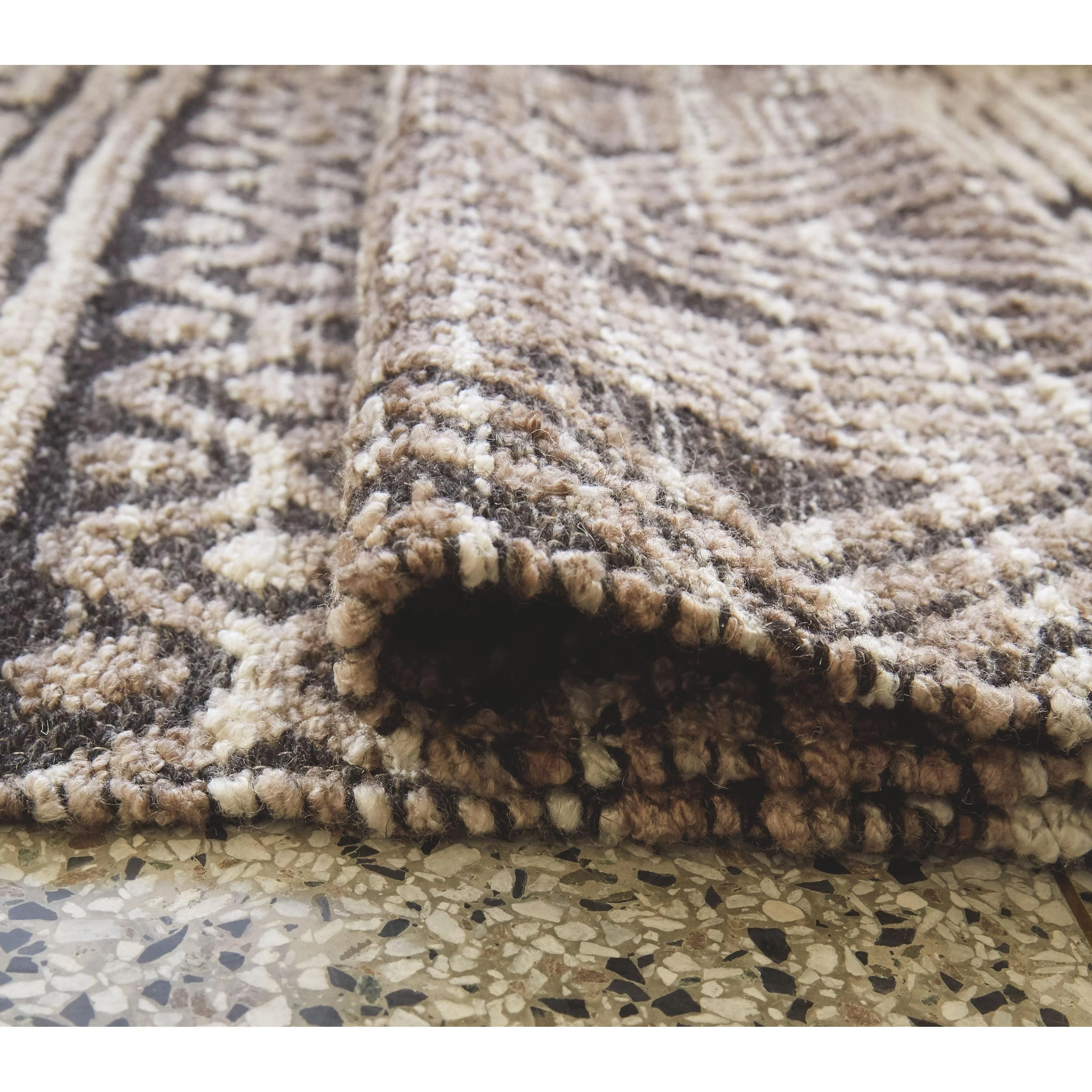 Kylin - Taupe/charcoal/white - Medium Rug - Image 4