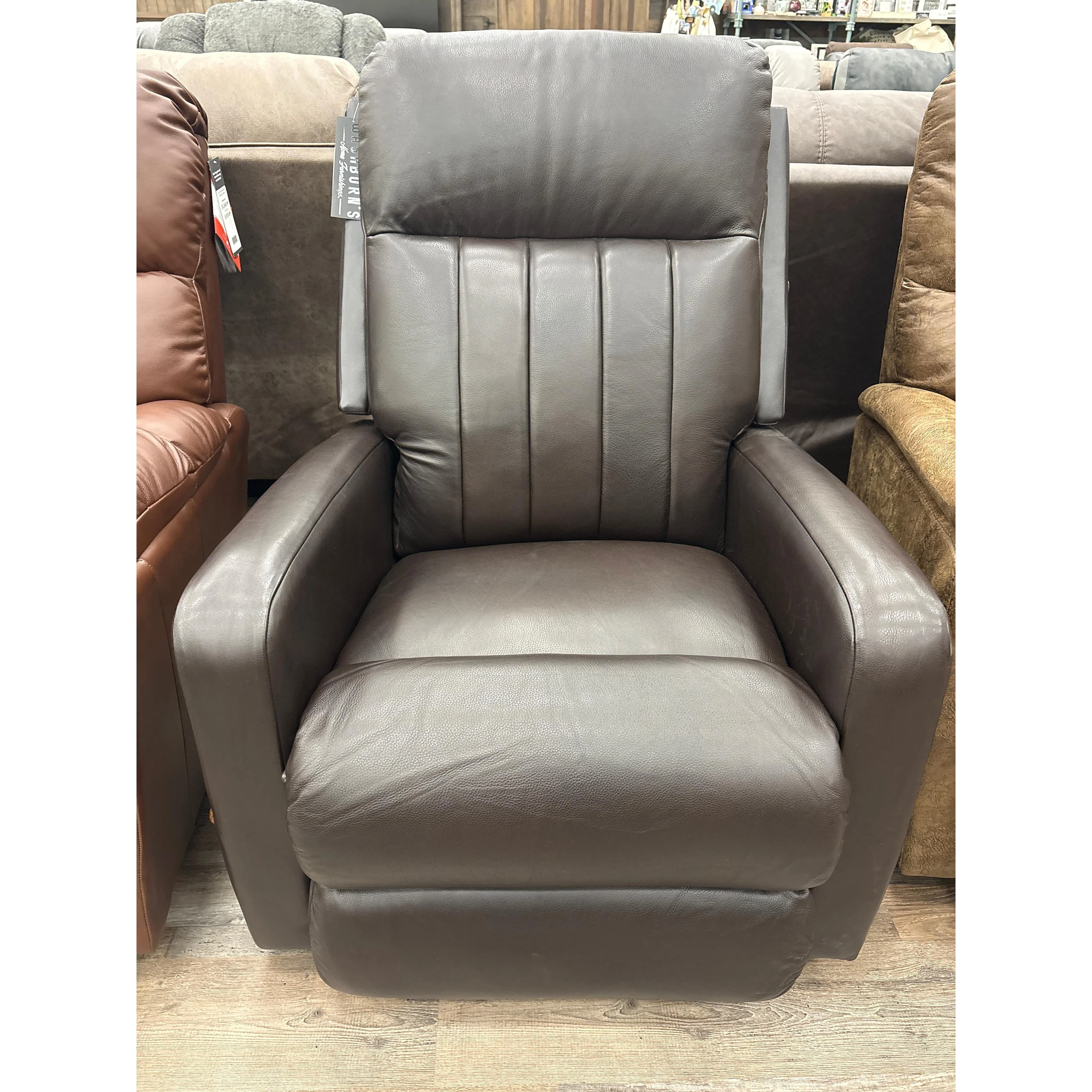 La-Z-Boy Finley Chocolate Leather Manual Rocking Recliner